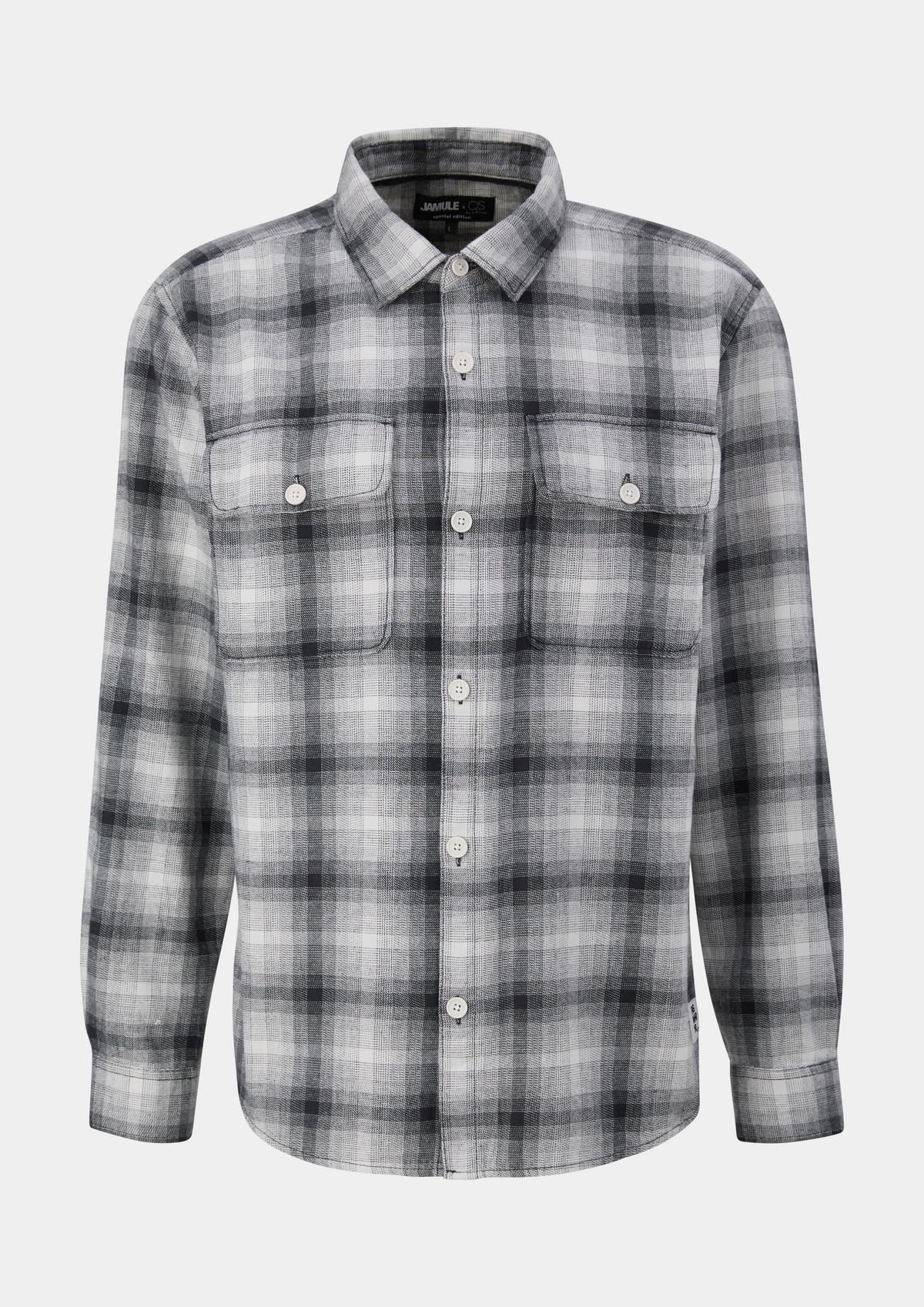 s.Oliver QS x JAMULE flannel shirt with a check pattern
