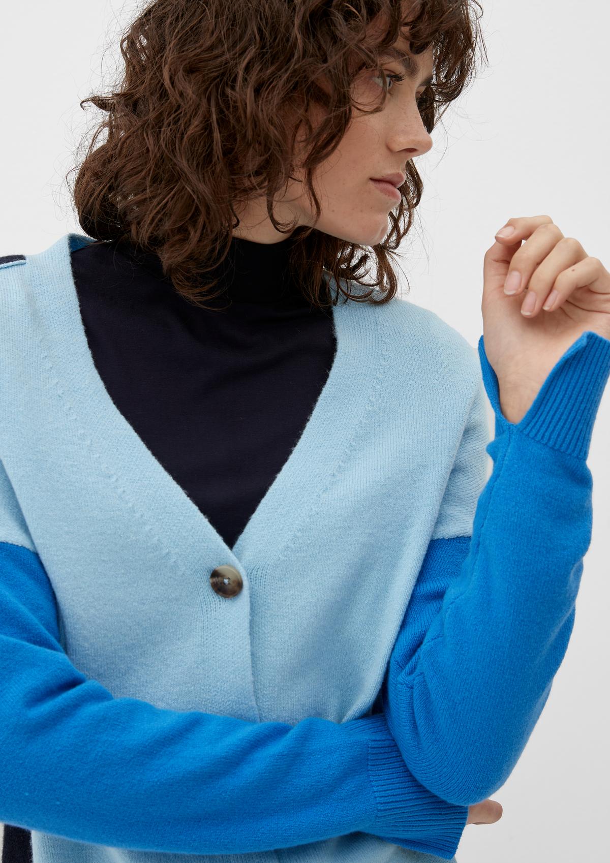s.Oliver Cardigan with colour blocking