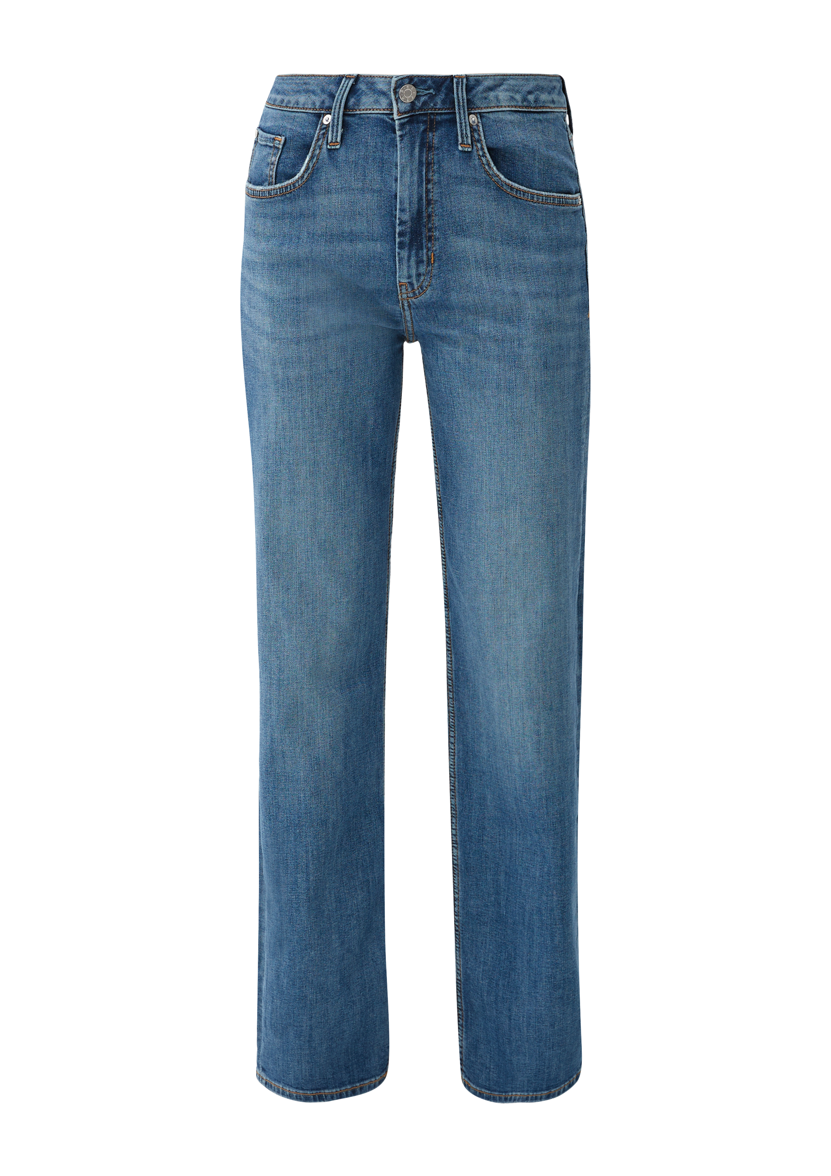 s.Oliver - Jeans Karolin / Regular Fit / Mid Rise / Straight Leg, Damen, blau