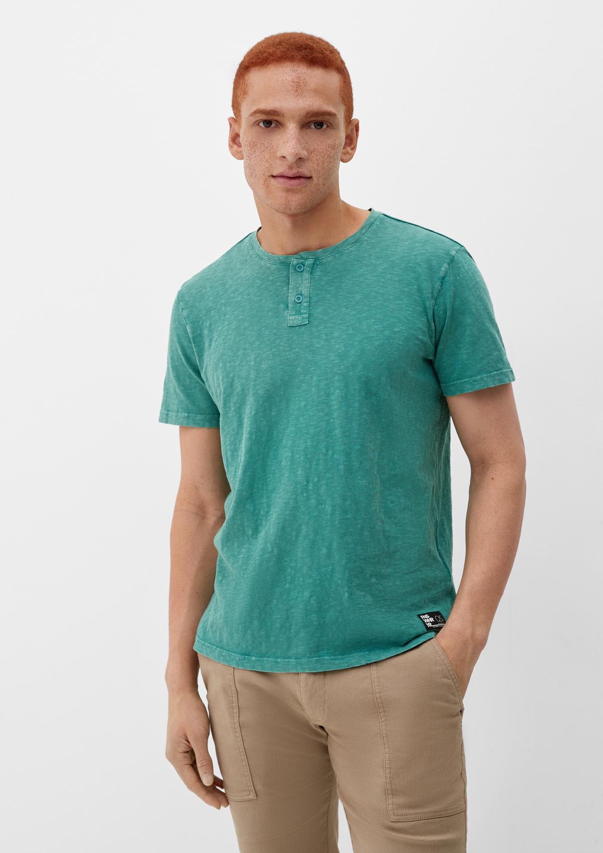 s.Oliver T-Shirt mit Henleyausschnitt