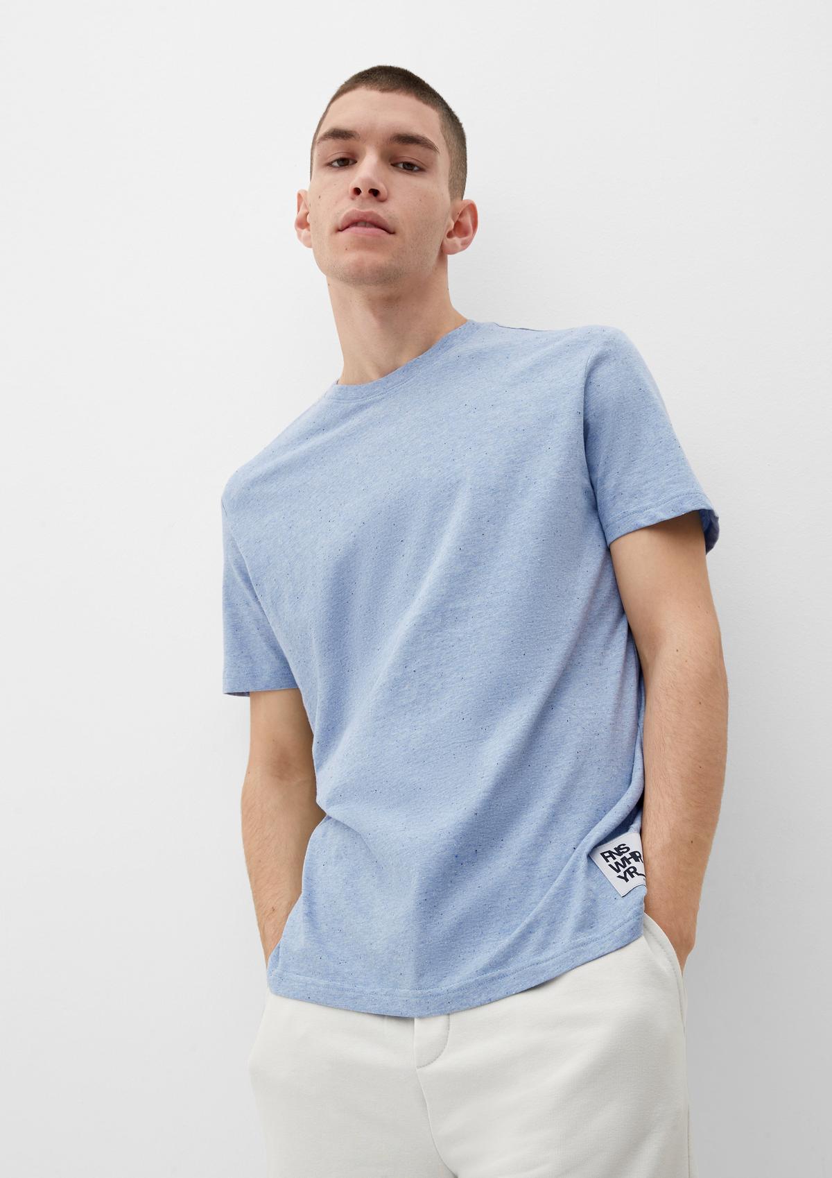 T-Shirt mit Rundhalsausschnitt arktisblau 