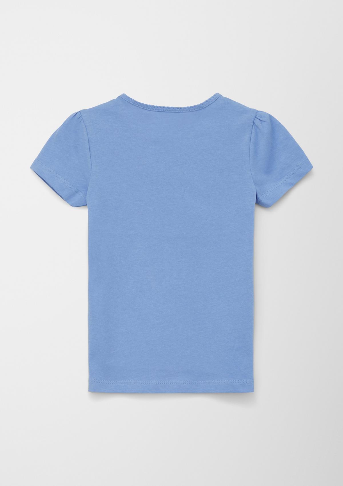 s.Oliver T-shirt met hals met kleine schulpjes