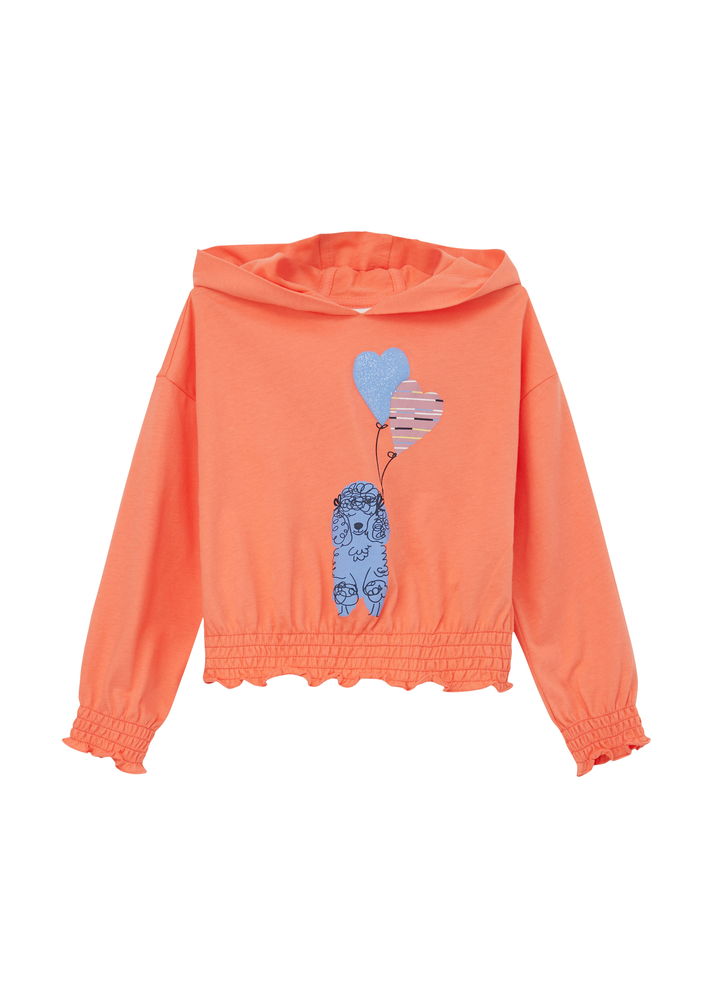 s.Oliver - T-Shirt mit Smok-Details, Kinder, Orange