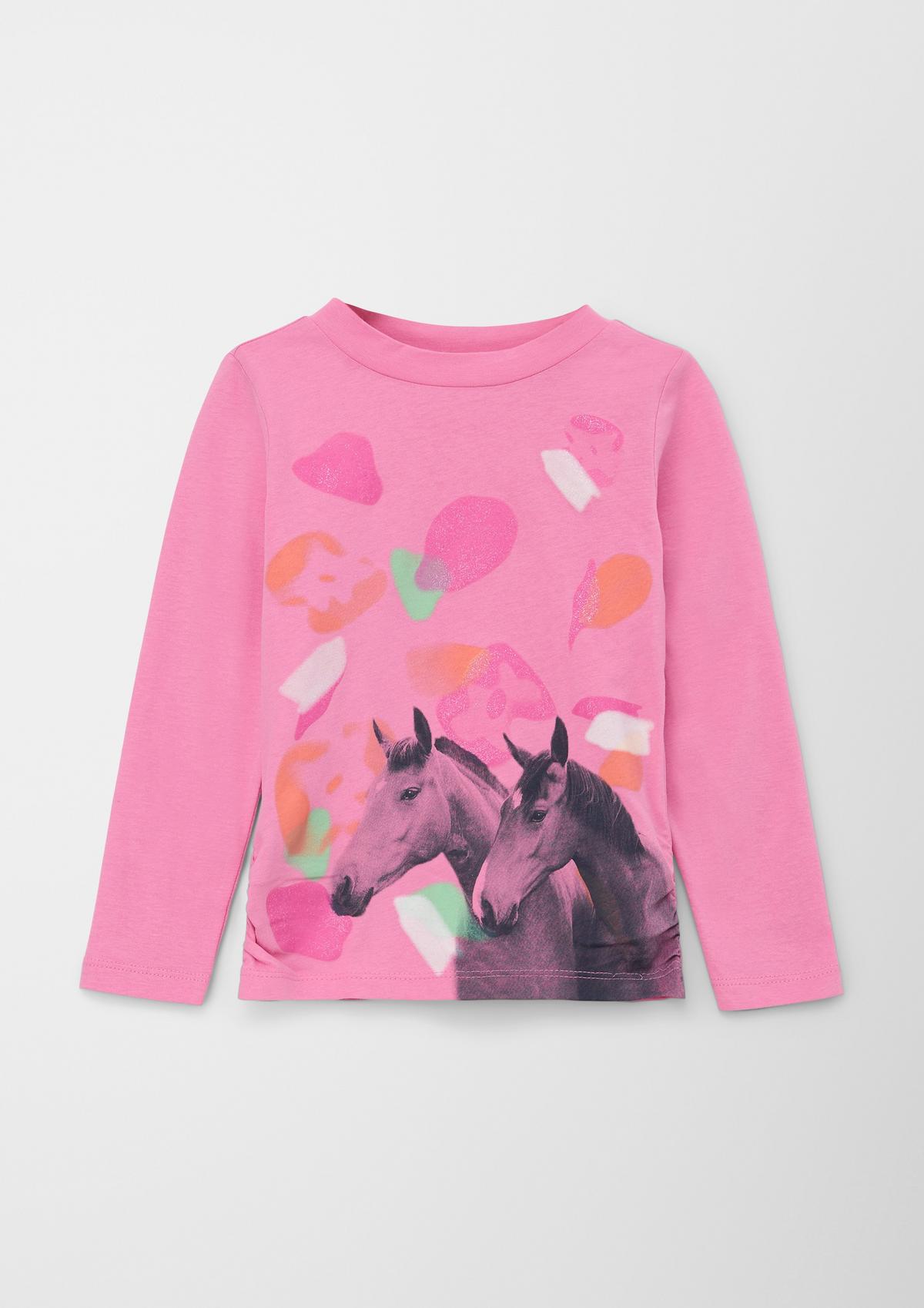 s.Oliver Long sleeve top with a horse motif