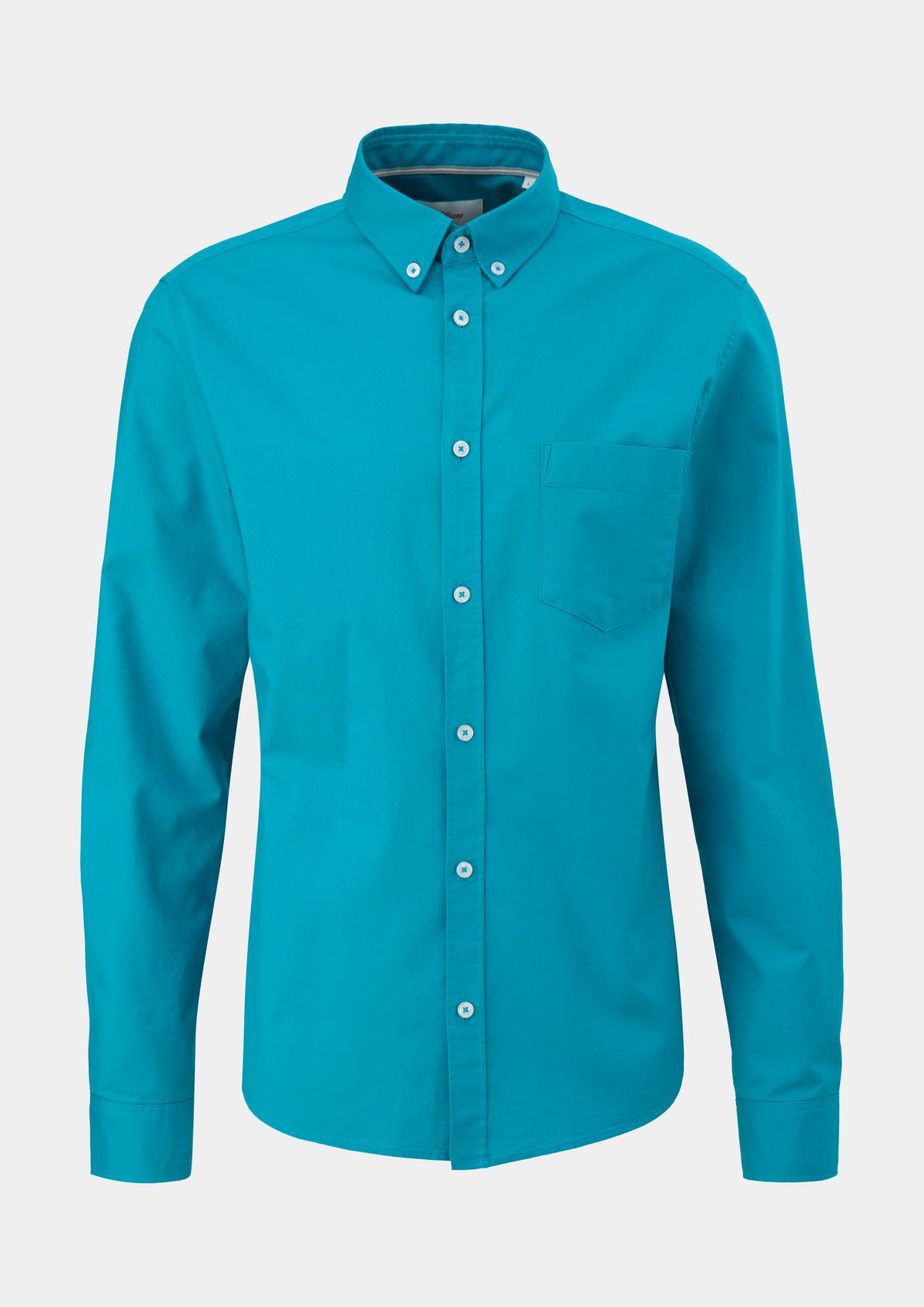 s.Oliver Slim: Hemd mit Button-Down-Kragen
