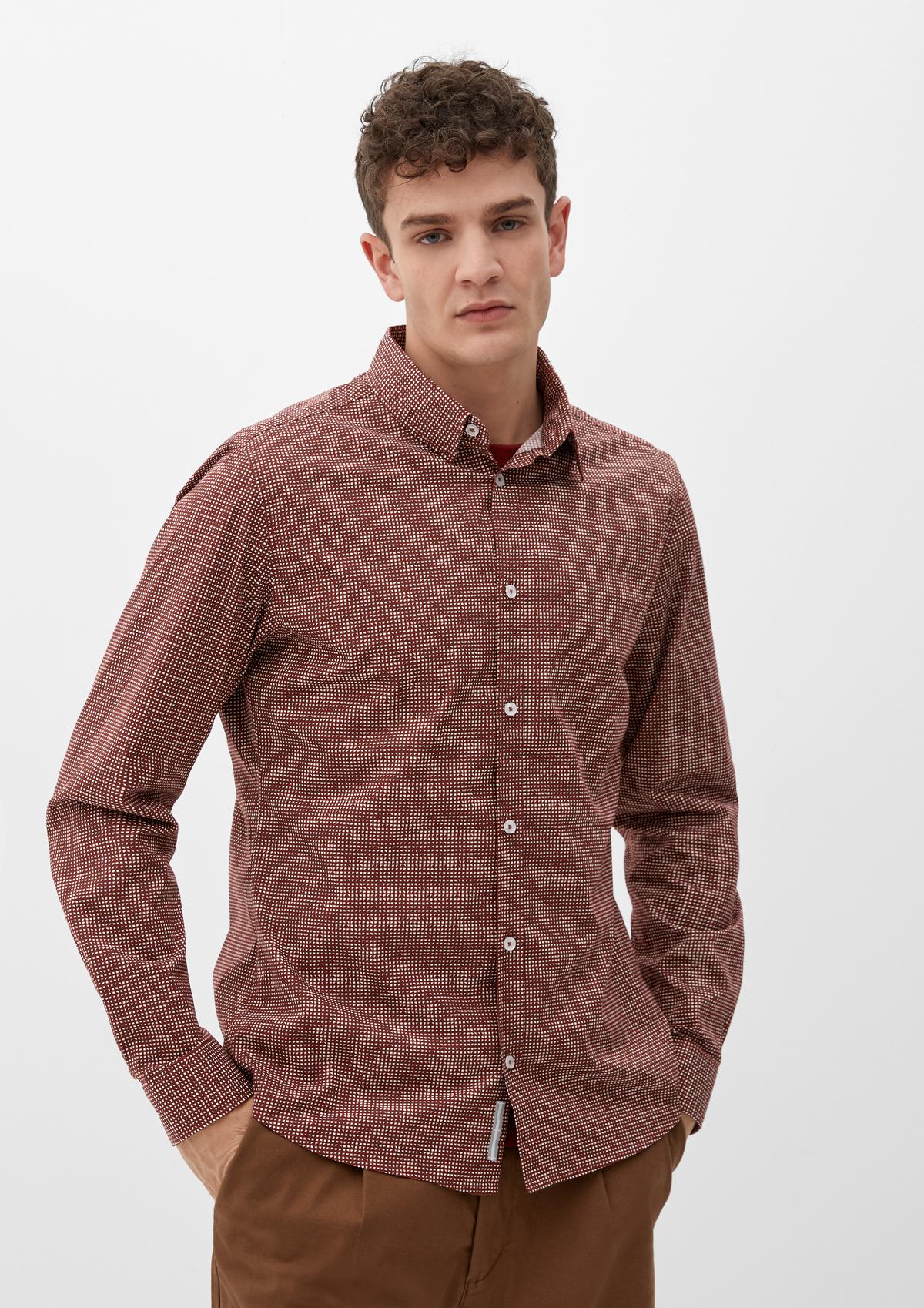 s.Oliver Slim: shirt with an all-over print