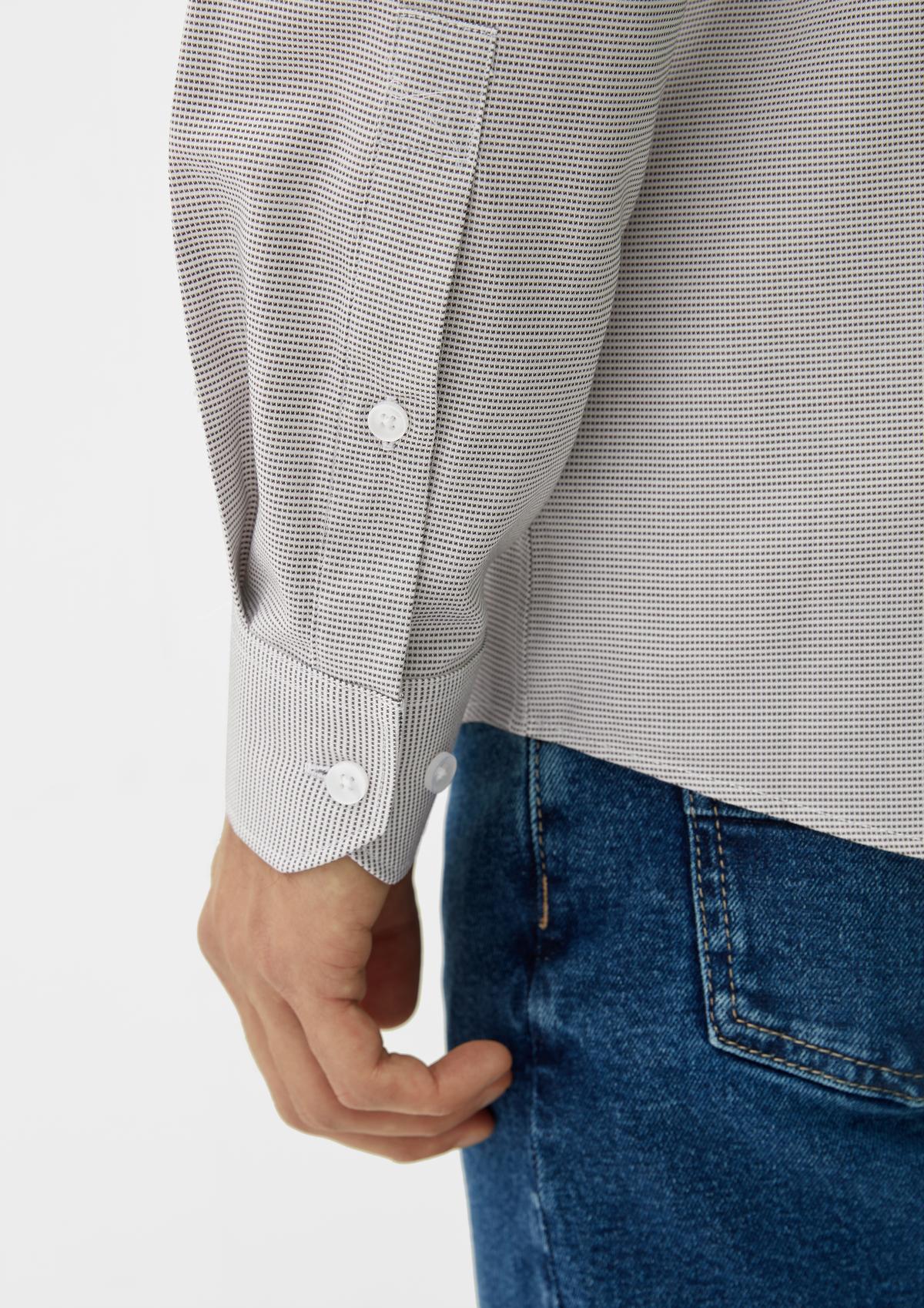 s.Oliver Slim: Hemd mit Minimalmuster