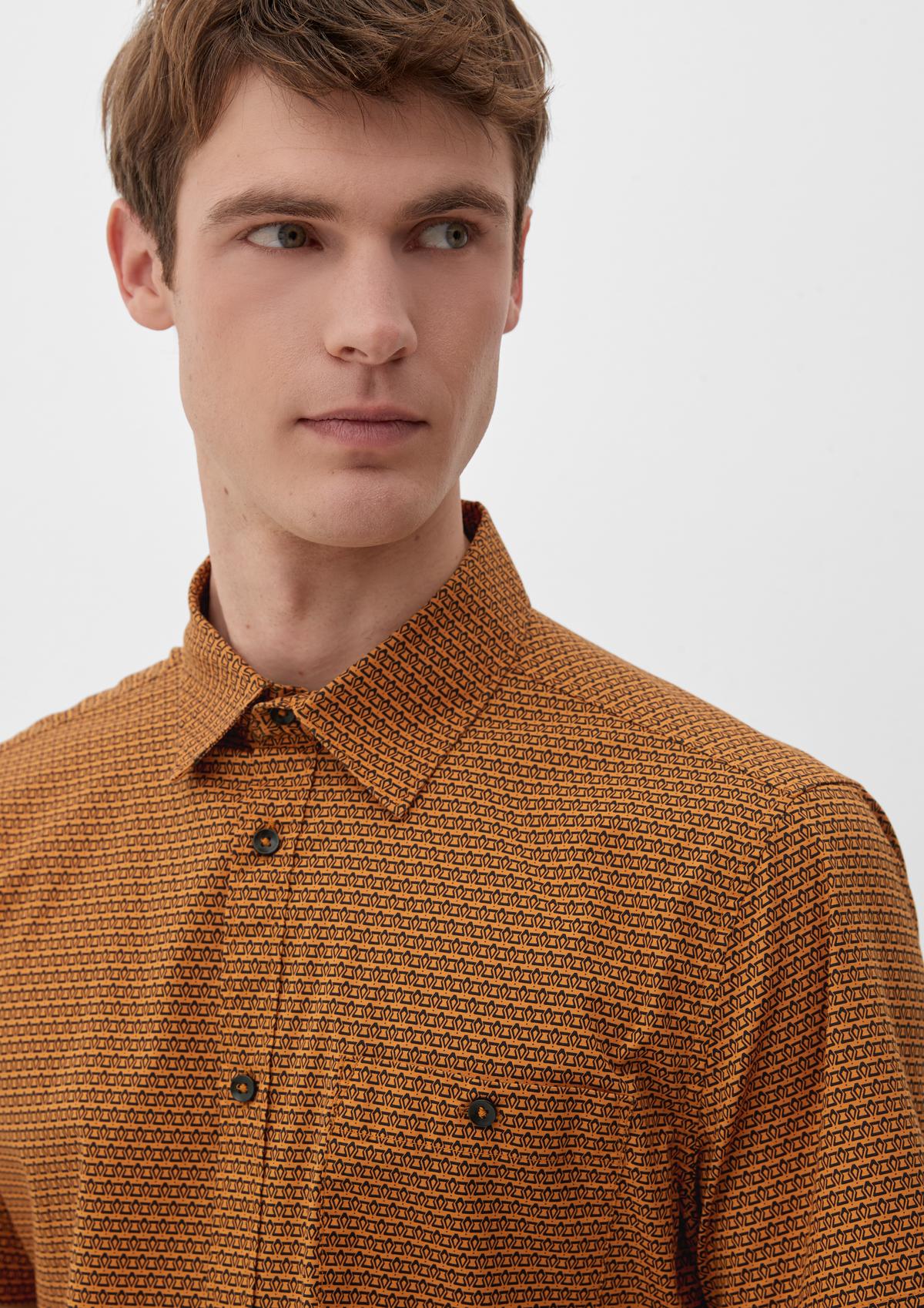 s.Oliver Slim Fit: Hemd mit Allover-Muster