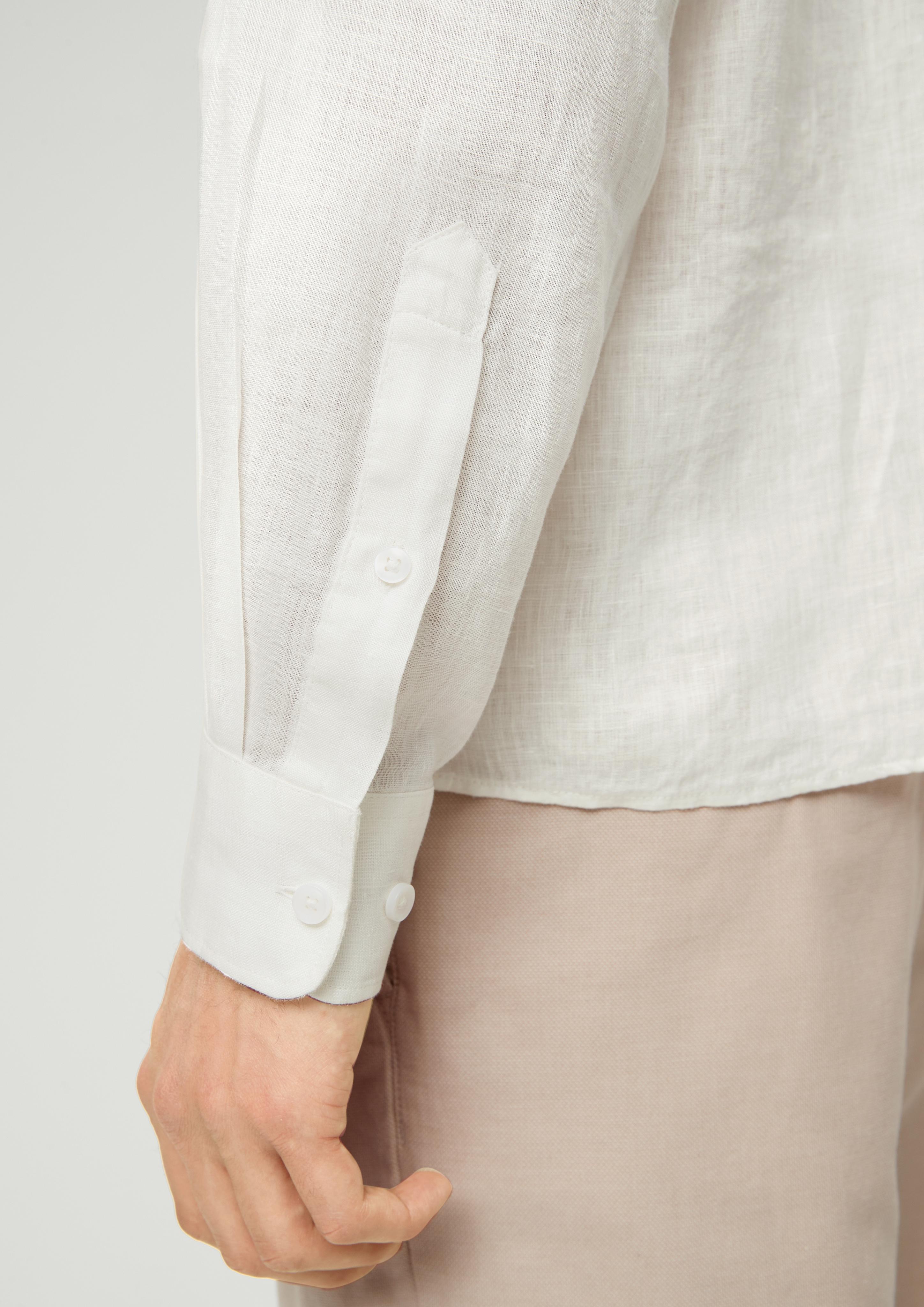 Linen shirt with a button-down collar - white | s.Oliver Linen shirt with a button-down collar - white | s.Oliver