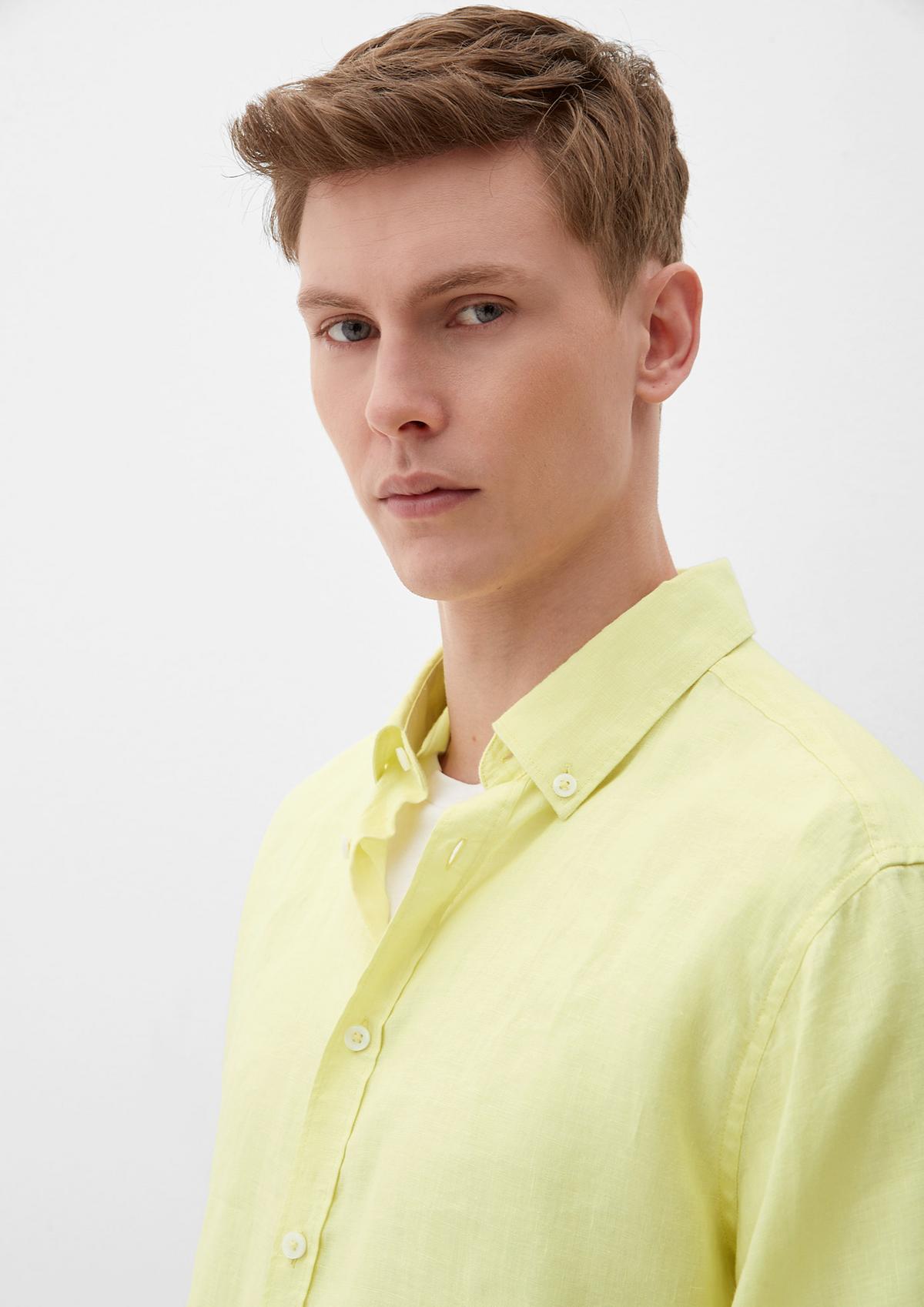 s.Oliver Linnen overhemd met buttondownkraag