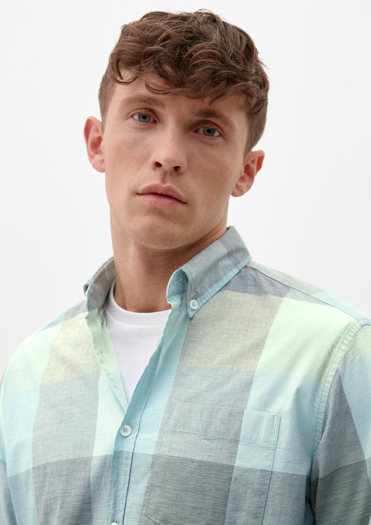 s.Oliver Regular fit: check shirt made of stretch cotton