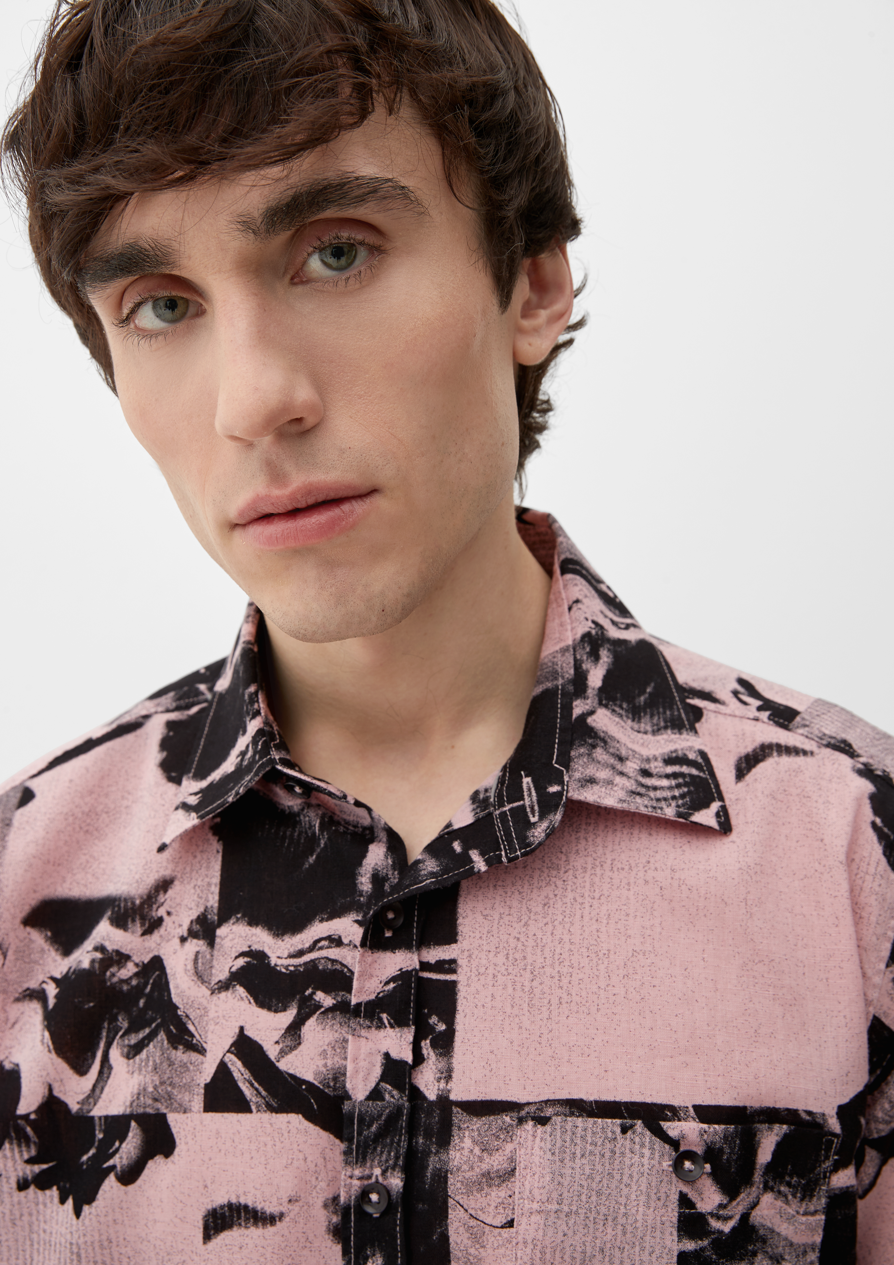 Short Sleeve Shirt With An All Over Print Rose S Oliver