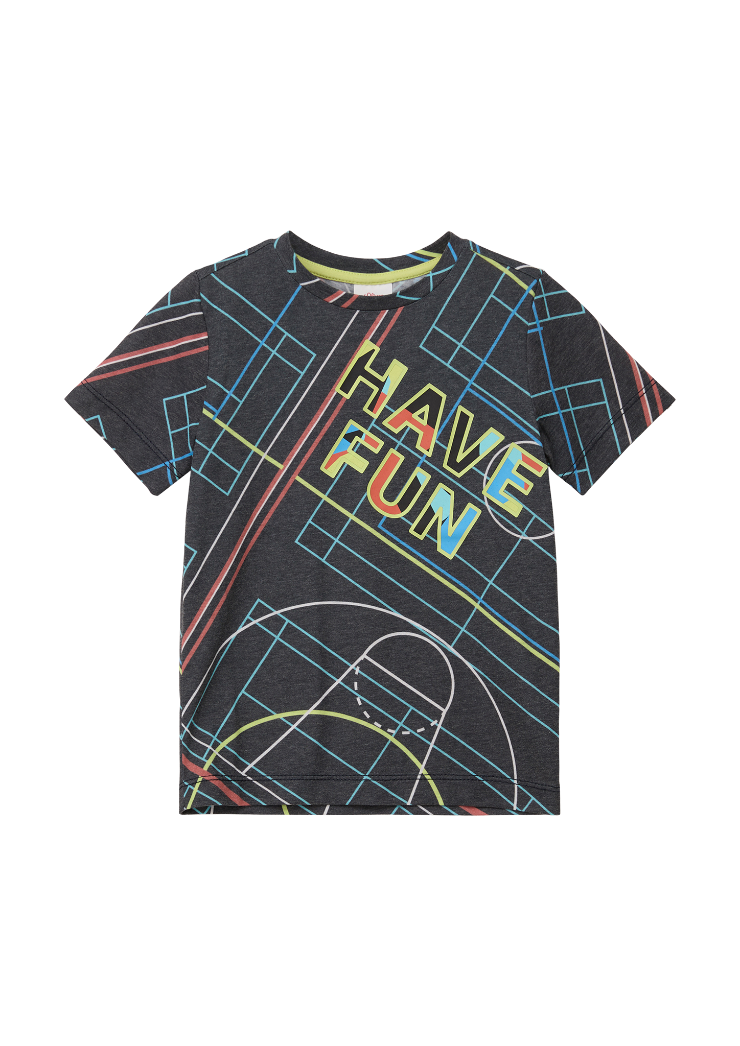 s.Oliver - T-Shirt mit Frontprint, Kinder, blau