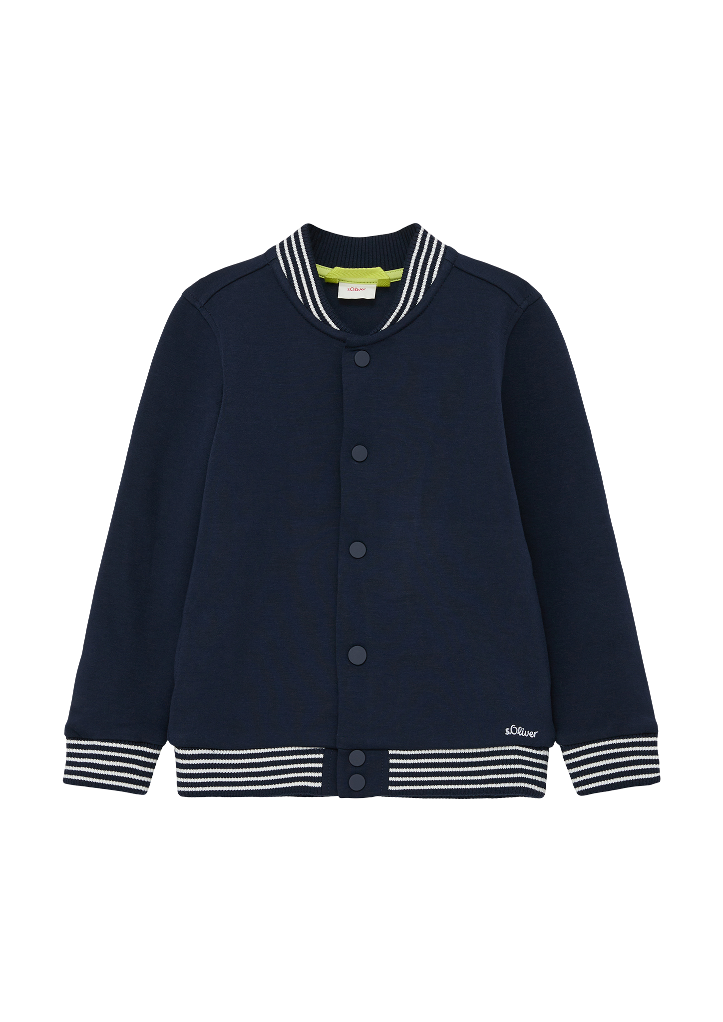 s.Oliver - Sweatjacke mit Label-Stickerei, Kinder, blau