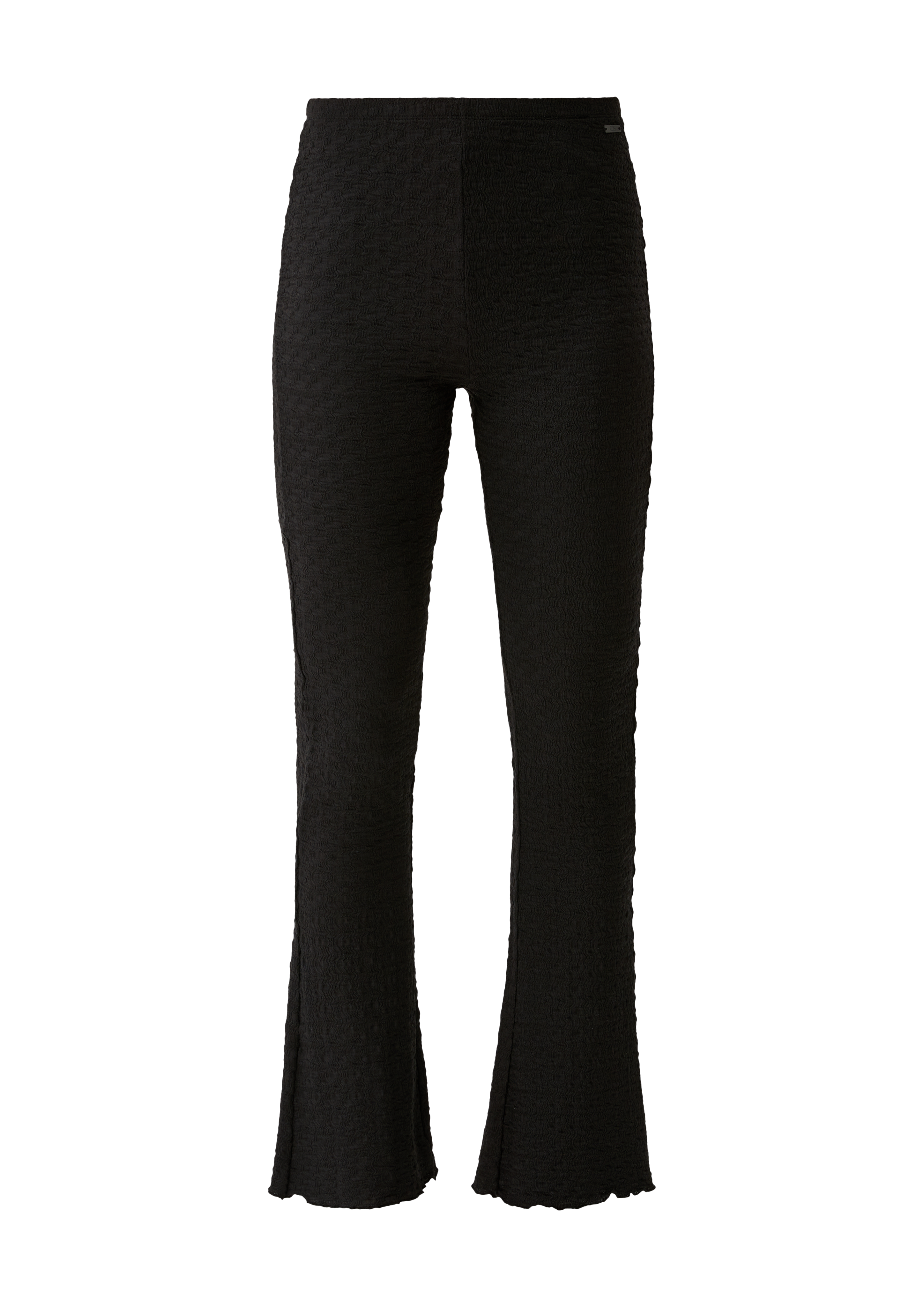 Regular Strukturierte Hose mit Flared leg schwarz s.Oliver