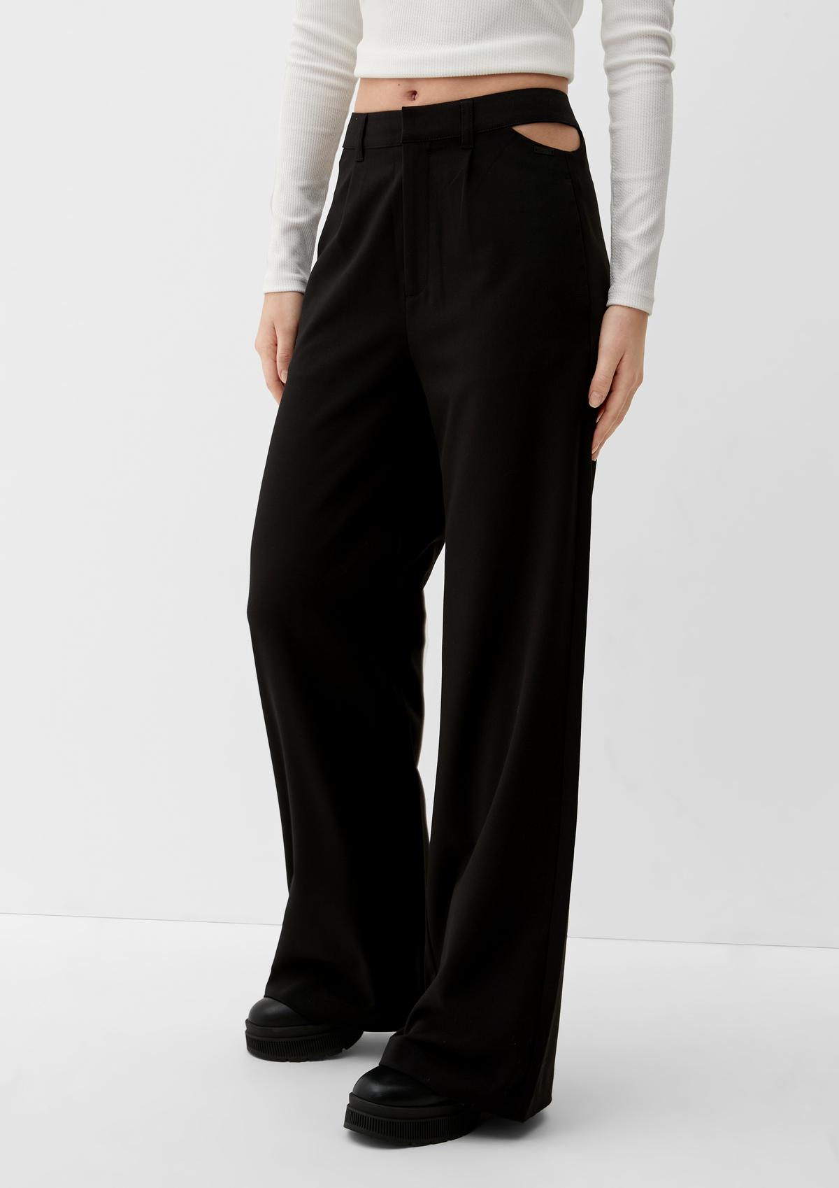 s.Oliver Loose fit: Trousers with cut-out