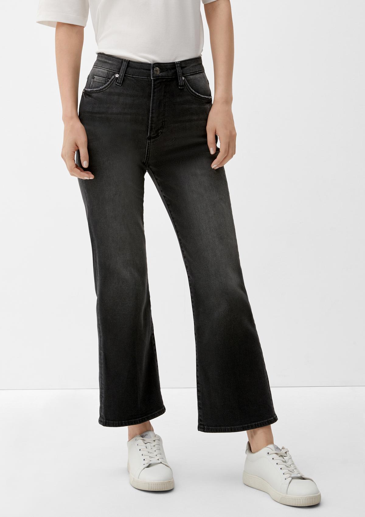 Cropped-Jeans Flared / Slim Fit / High Rise / Flared Leg - graphit | s ...