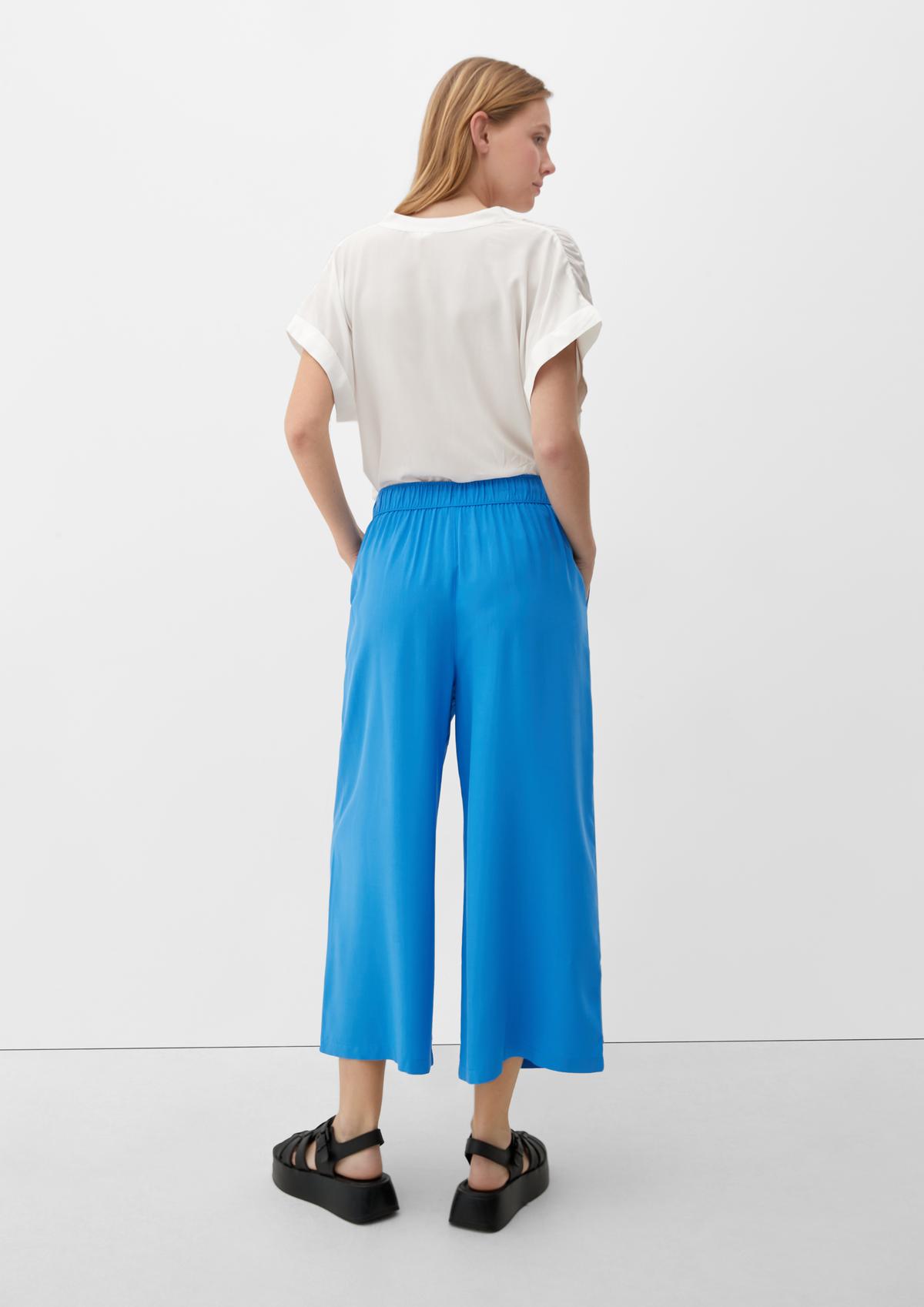 Culotte: Hose mit Wide leg - royalblau