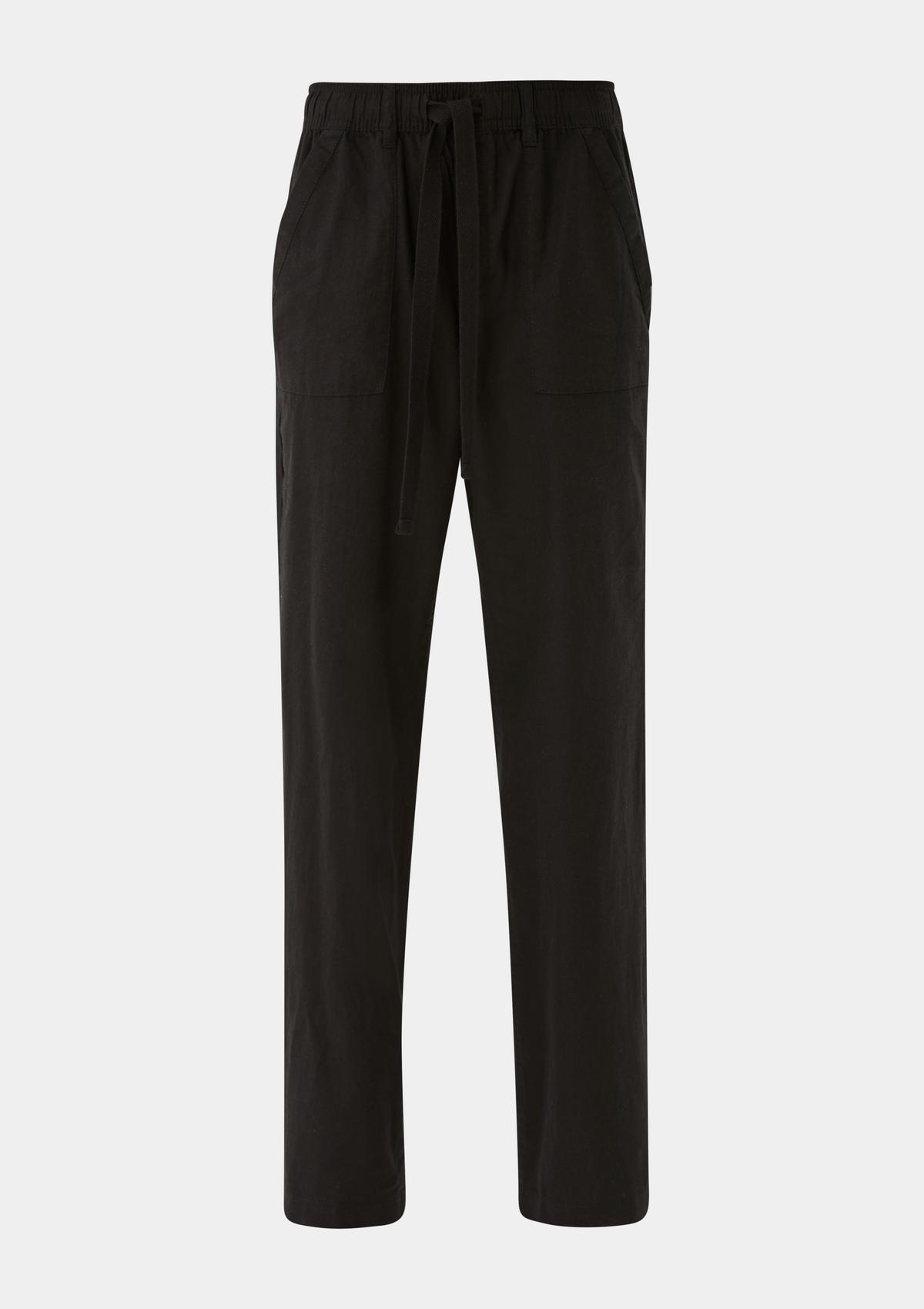 s.Oliver Regular fit: linen blend trousers