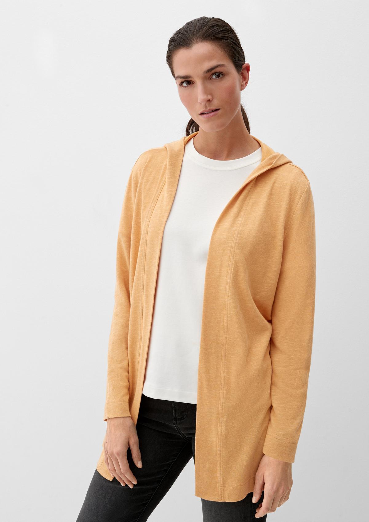 s.Oliver Long cardigan with a hood