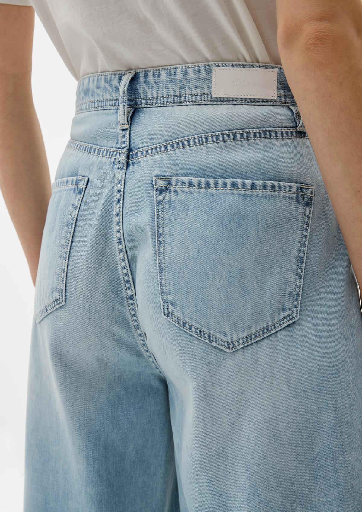 s.Oliver Regular: jeans met stoffen ceintuur