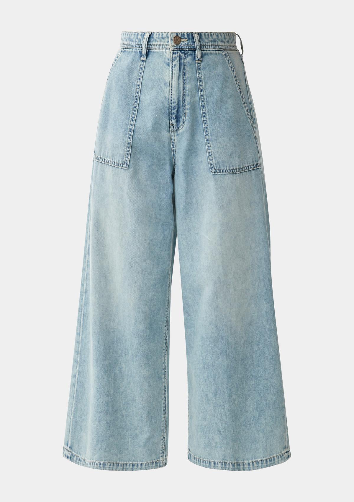 s.Oliver Regular: jeans hlače s pasom iz blaga