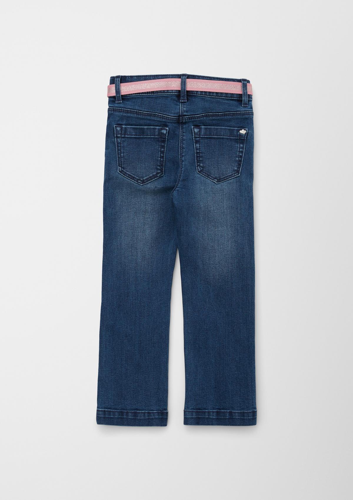 s.Oliver Regular: jeans hlače z lesketajočim se pasom
