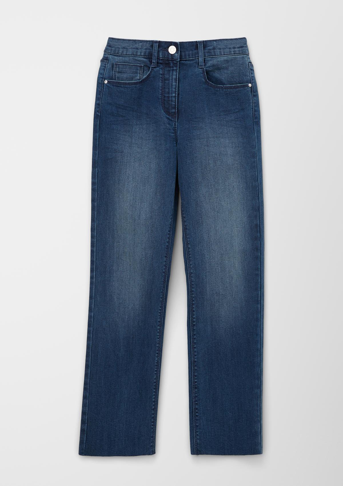 Ankle-Jeans / Regular Fit / Mid Rise / Straight Leg