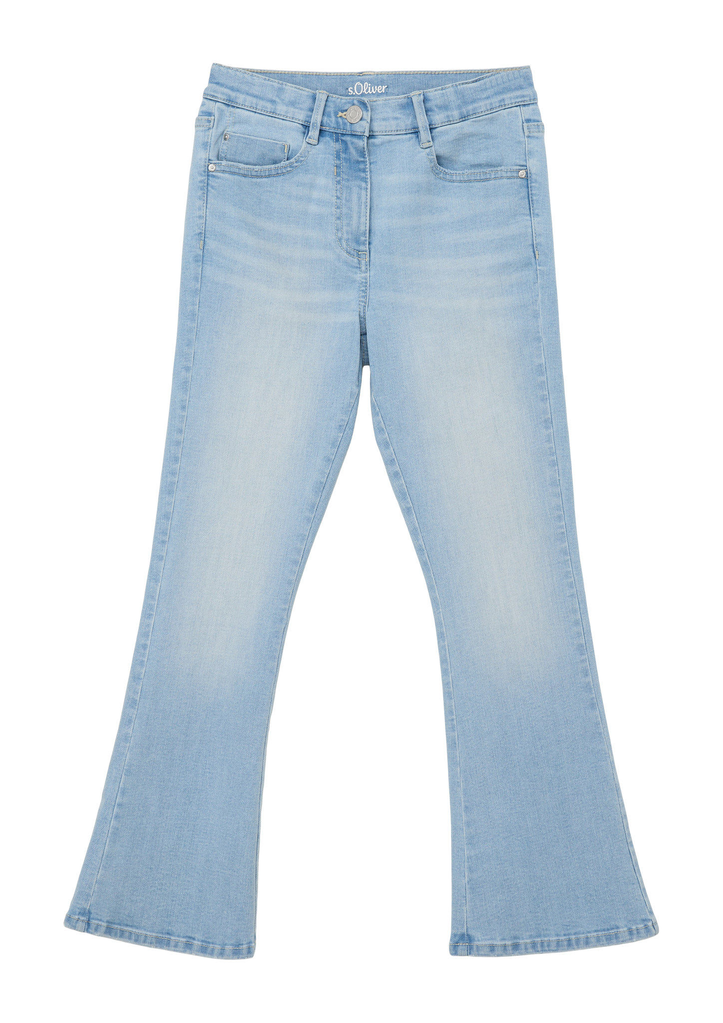 s.Oliver - Jeans Beverly / Slim Fit / High Rise / Flared Leg, Mädchen, blau