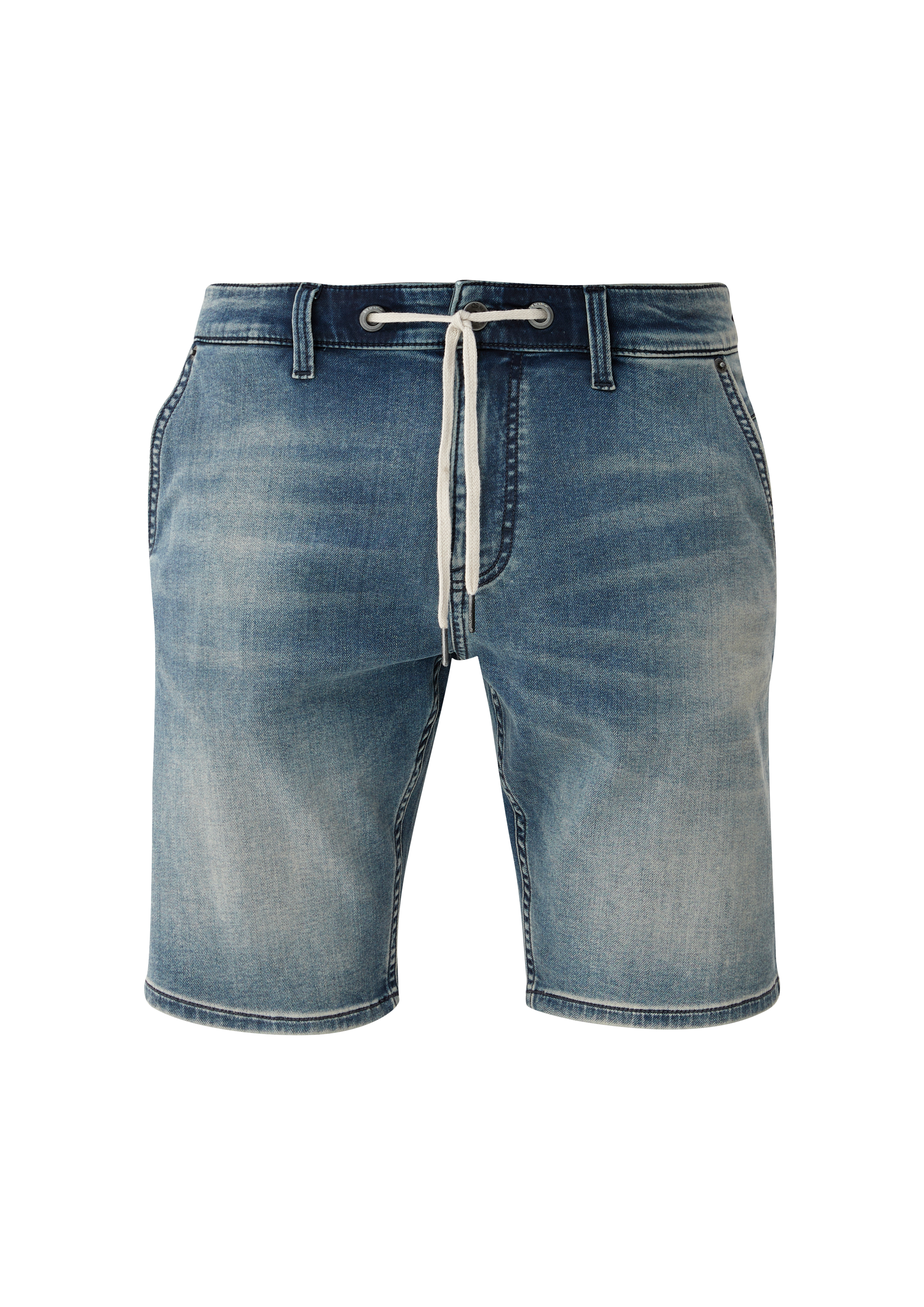 QS - Jeans-Shorts John / Regular Fit / Mid Rise / Straight Leg, Herren, blau