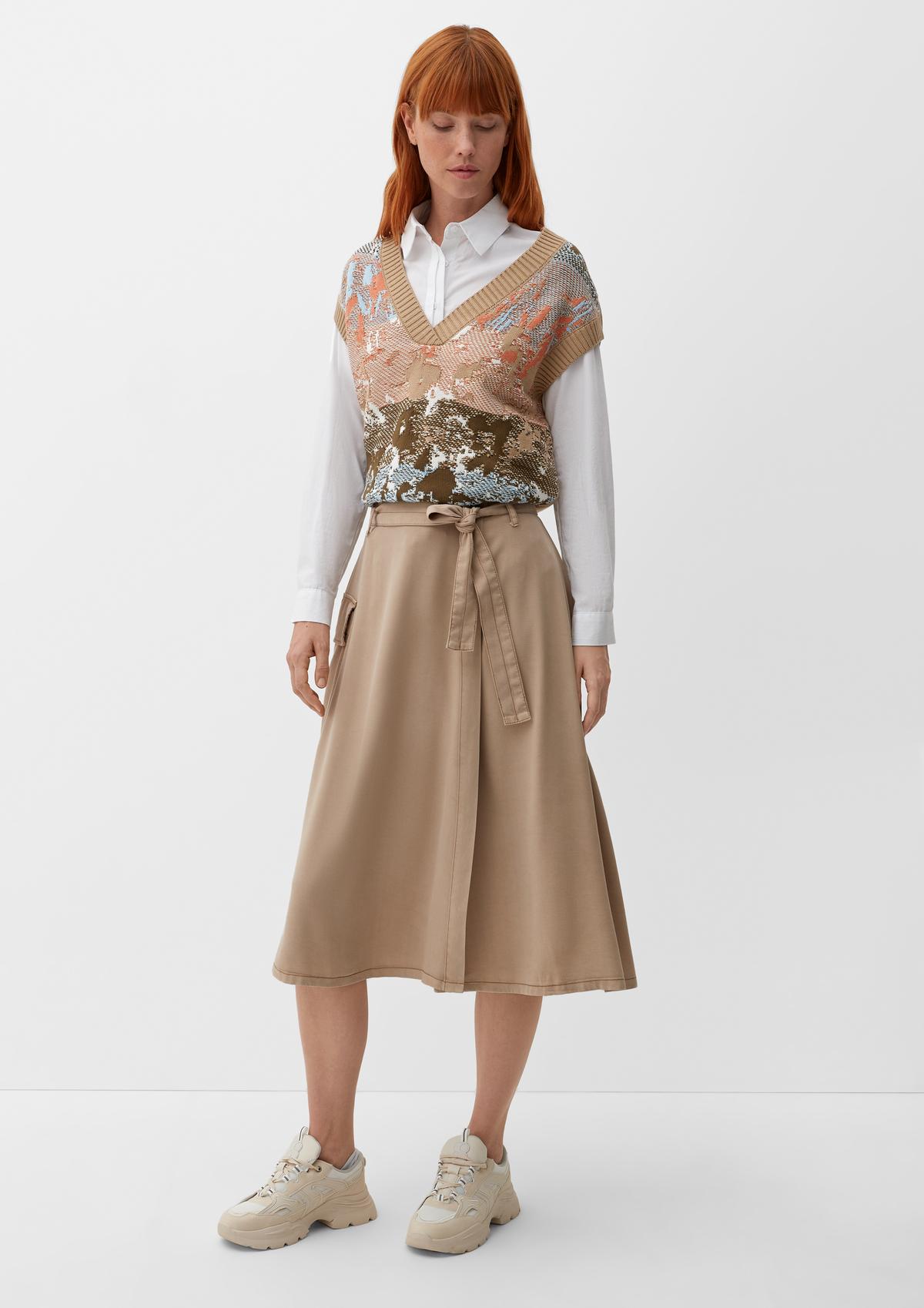 s.Oliver Skirt with a high-rise waistband