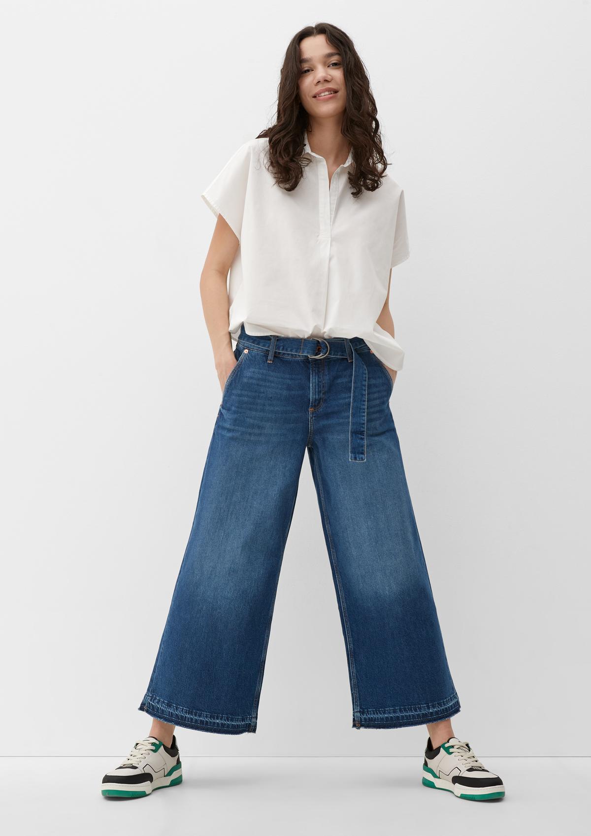Culotte-Jeans Catie / Rise / Wide Mid / Leg Fit dunkelblau - Slim
