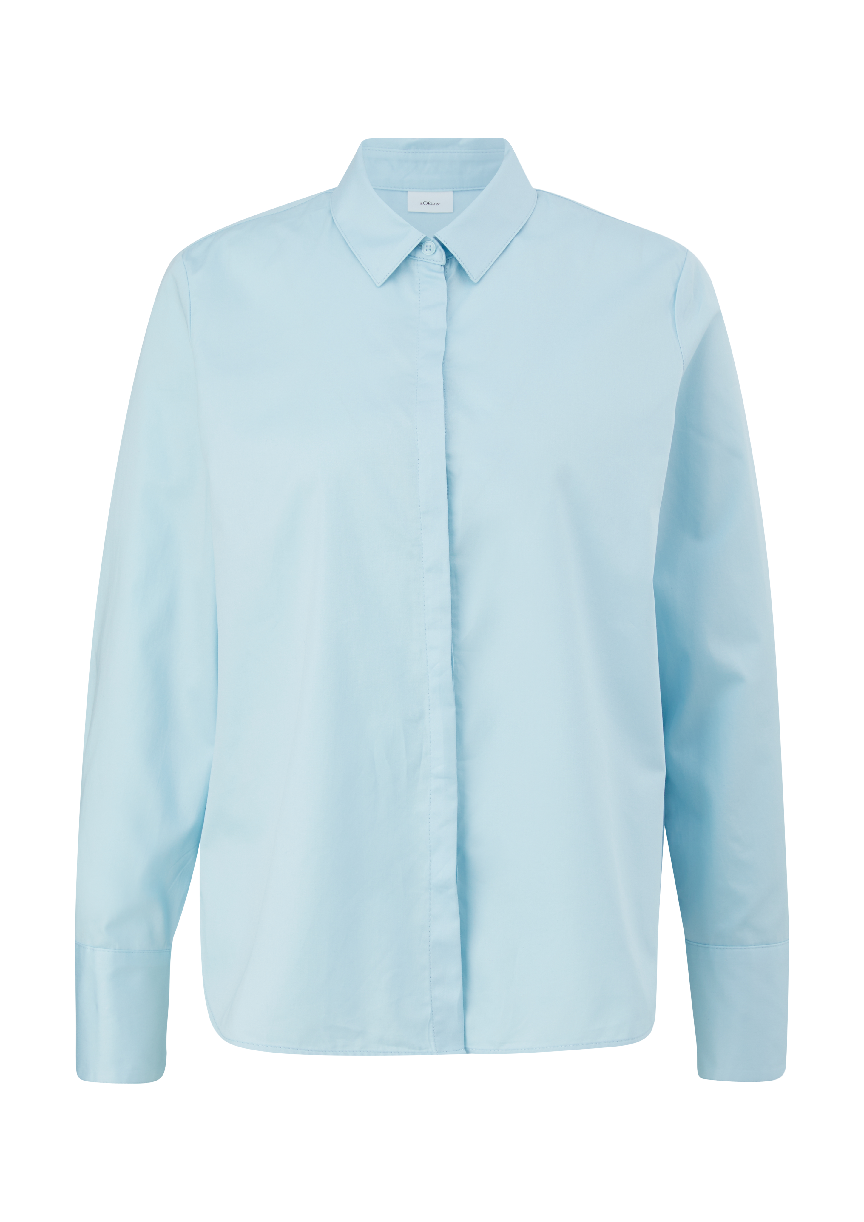 s.Oliver - Bluse mit verdeckter Knopfleiste, Damen, blau