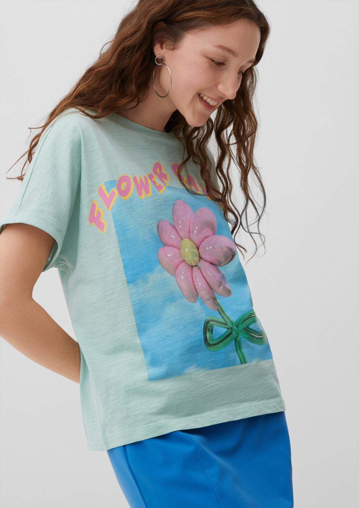 s.Oliver Cotton T-shirt with a geometric print
