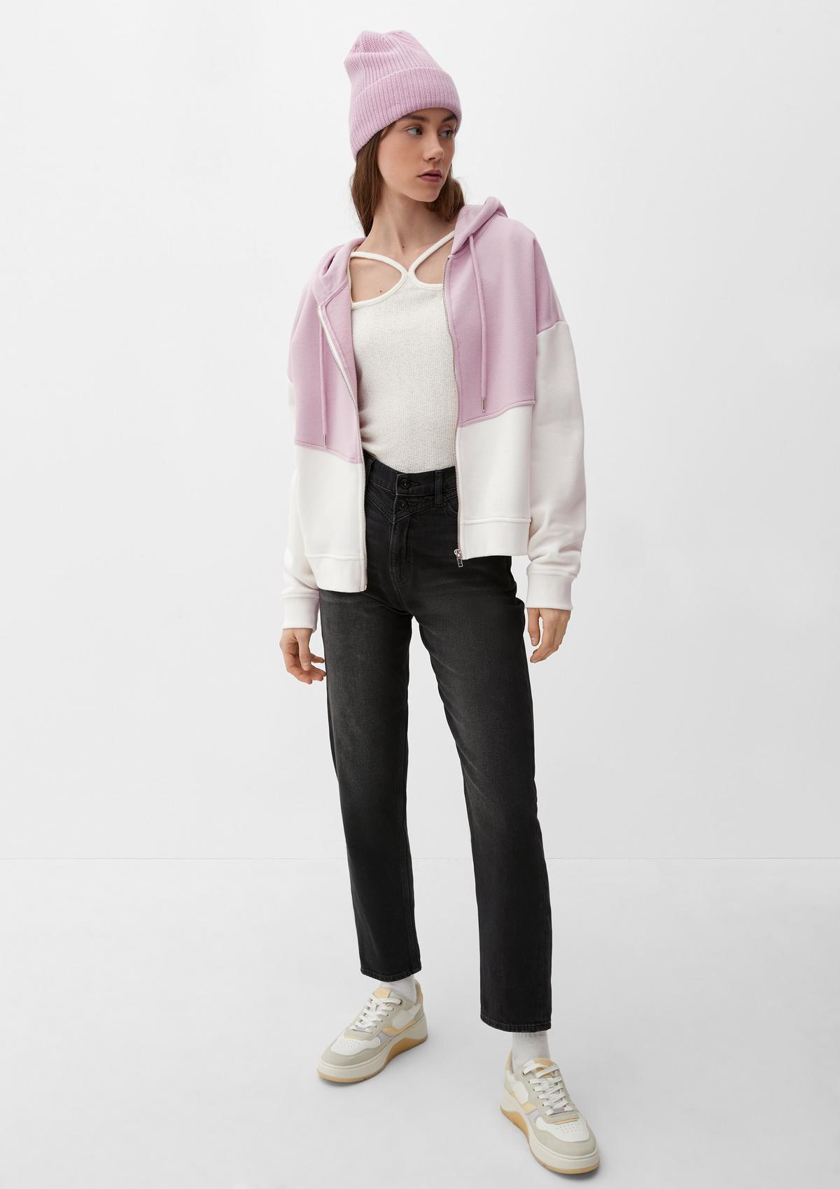 s.Oliver Sweatshirt jacket in a loose fit