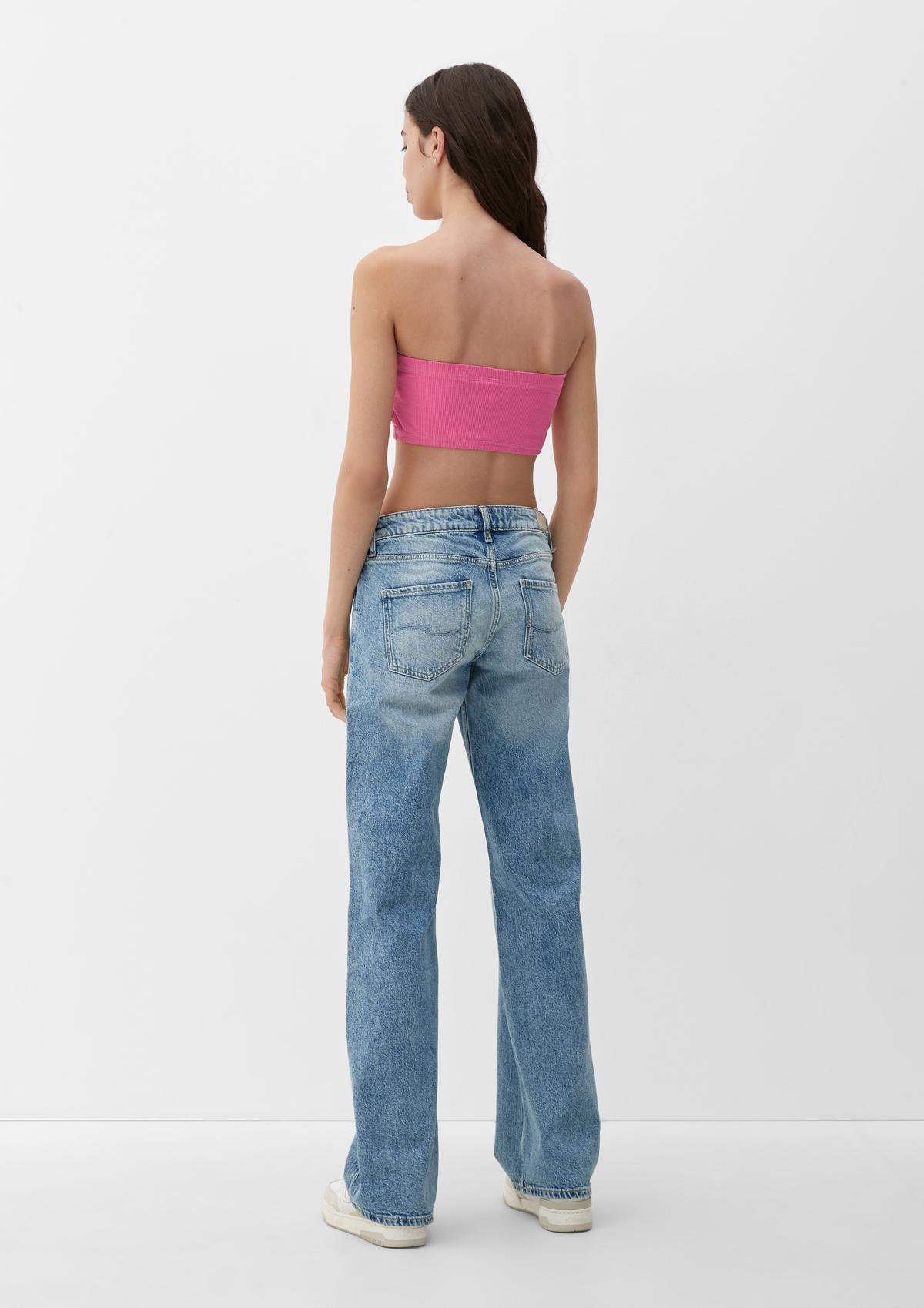 s.Oliver Bandeau top with ribbed texture