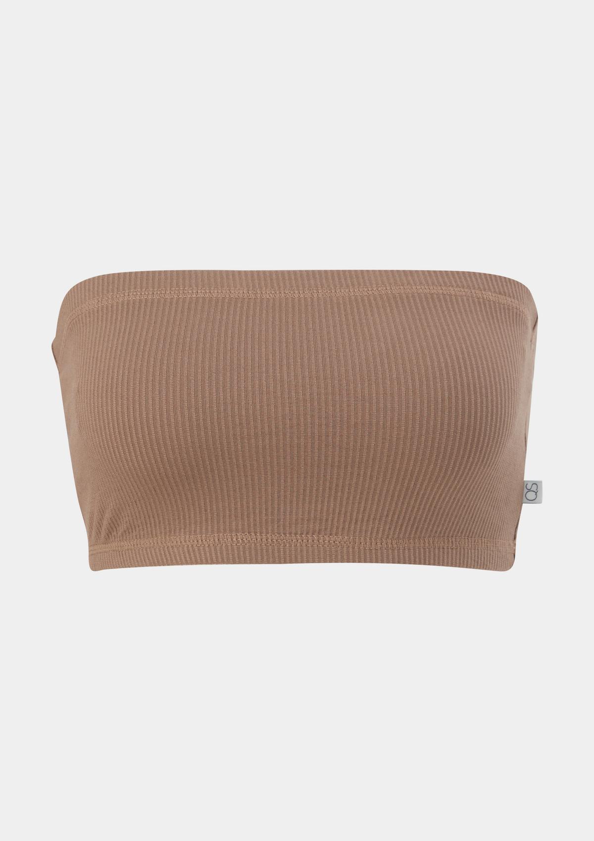 s.Oliver Bandeau top with ribbed texture