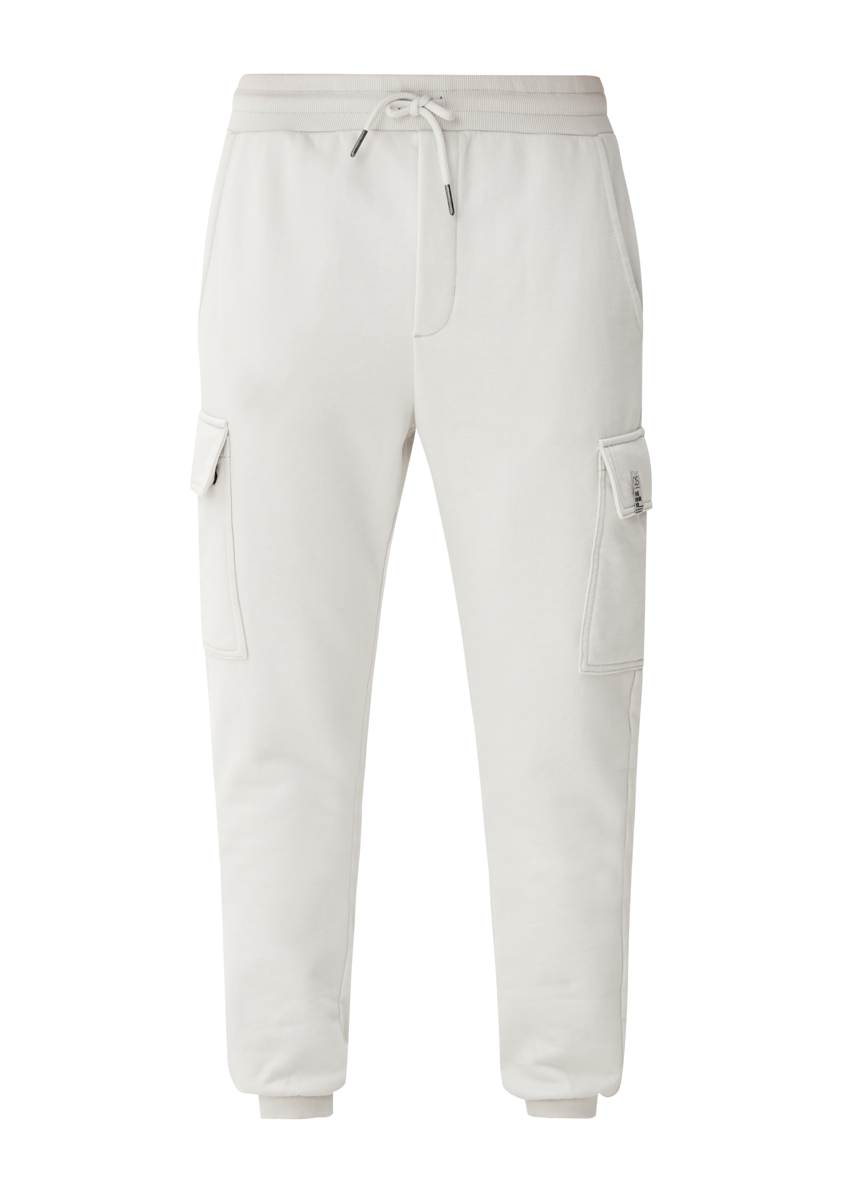 Slim fit tracksuit bottoms with a cargo pocket light grey s.Oliver