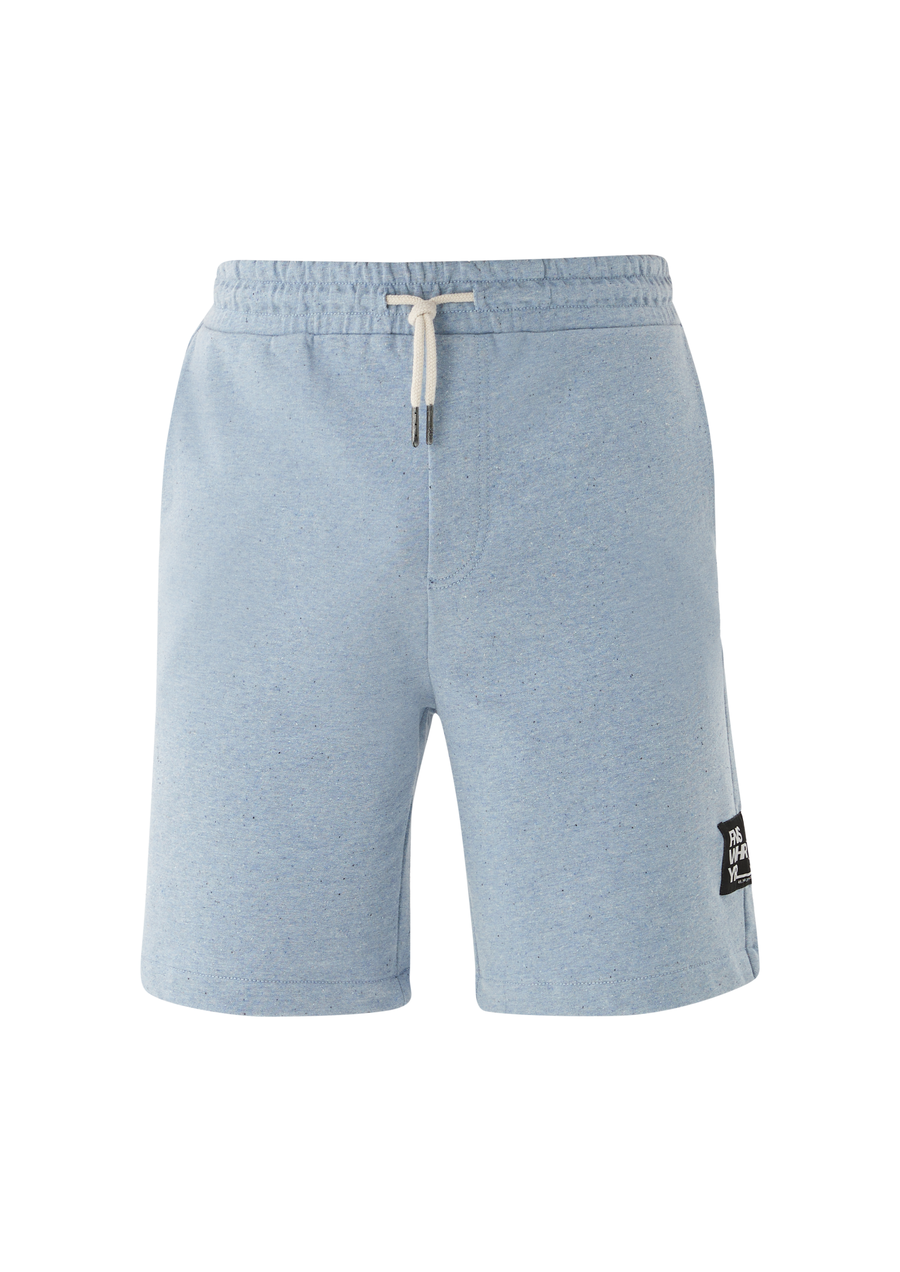 QS - Relaxed: Melierte Shorts, Herren, blau