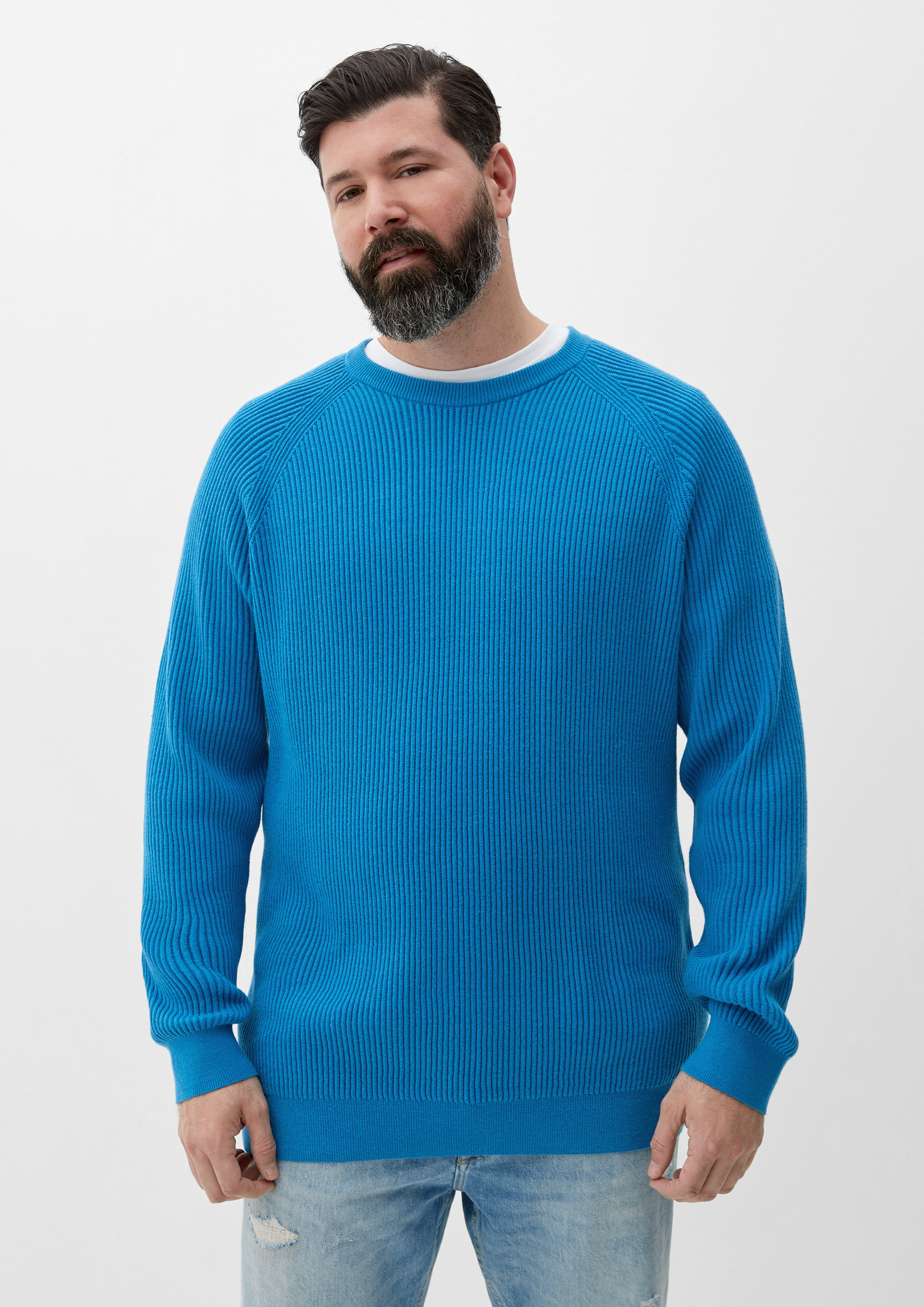 S.Oliver Strickpullover mit Rippstruktur