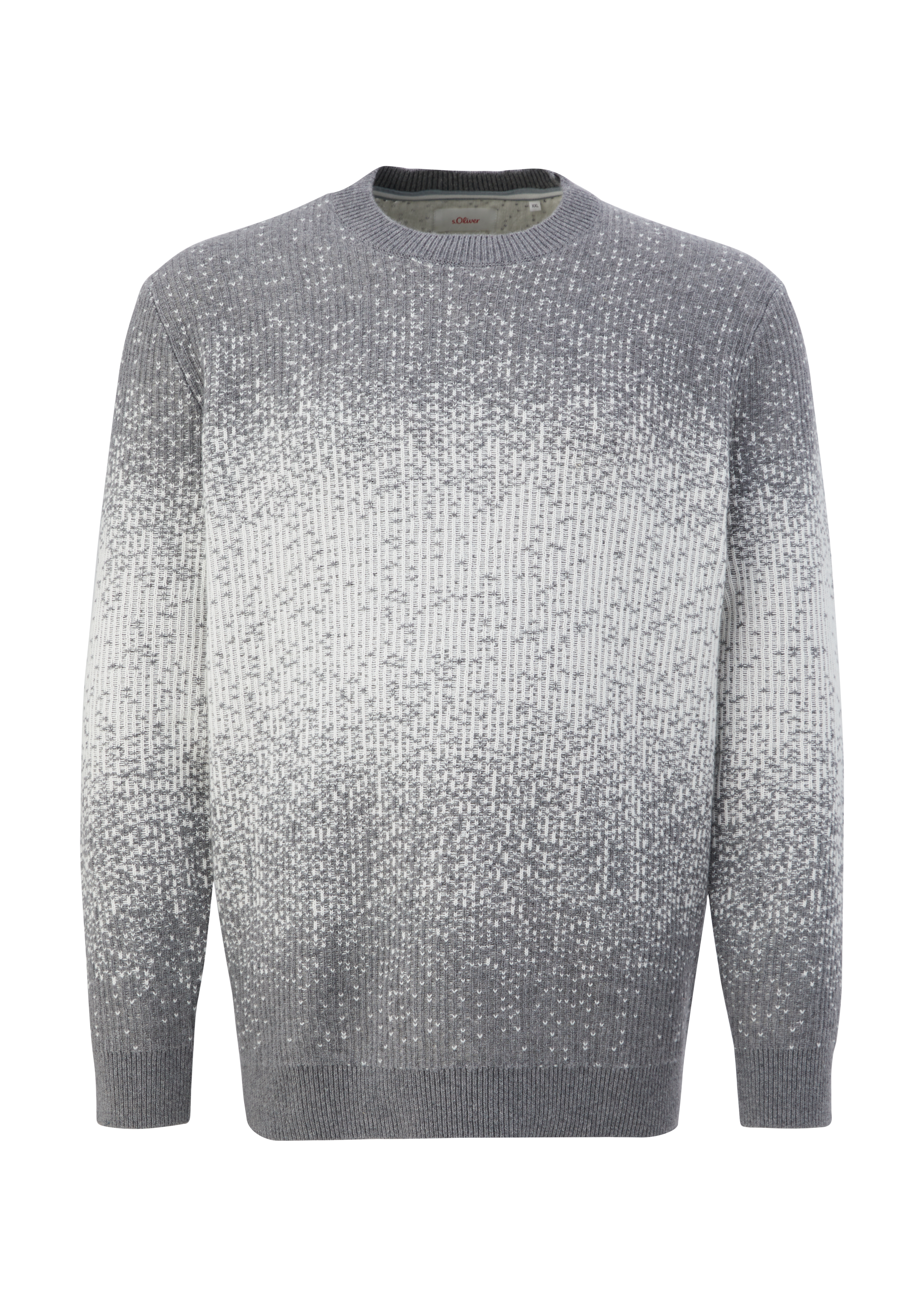 s.Oliver - Strickpullover im Jacquard-Design, Herren, grau