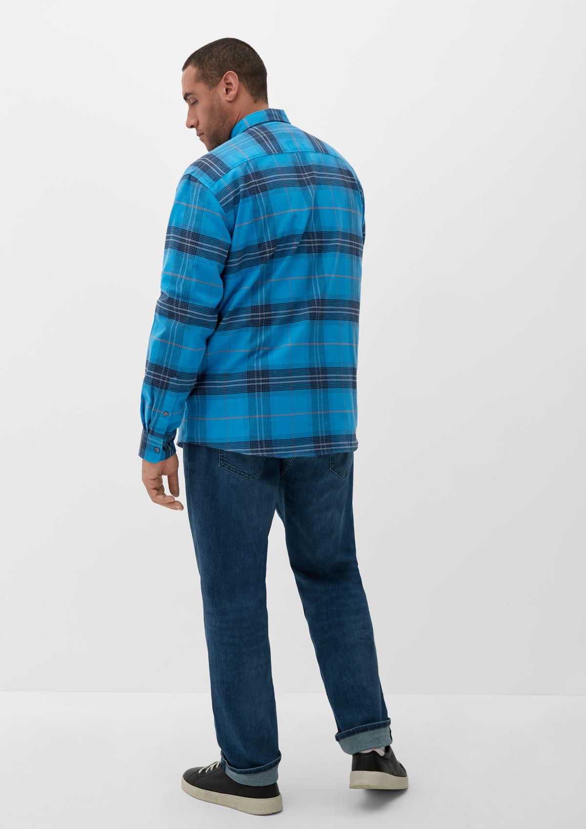 s.Oliver Regular : chemise à carreaux en coton stretch