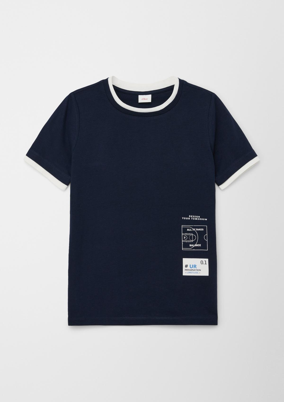 s.Oliver T-shirt orné de détails contrastants