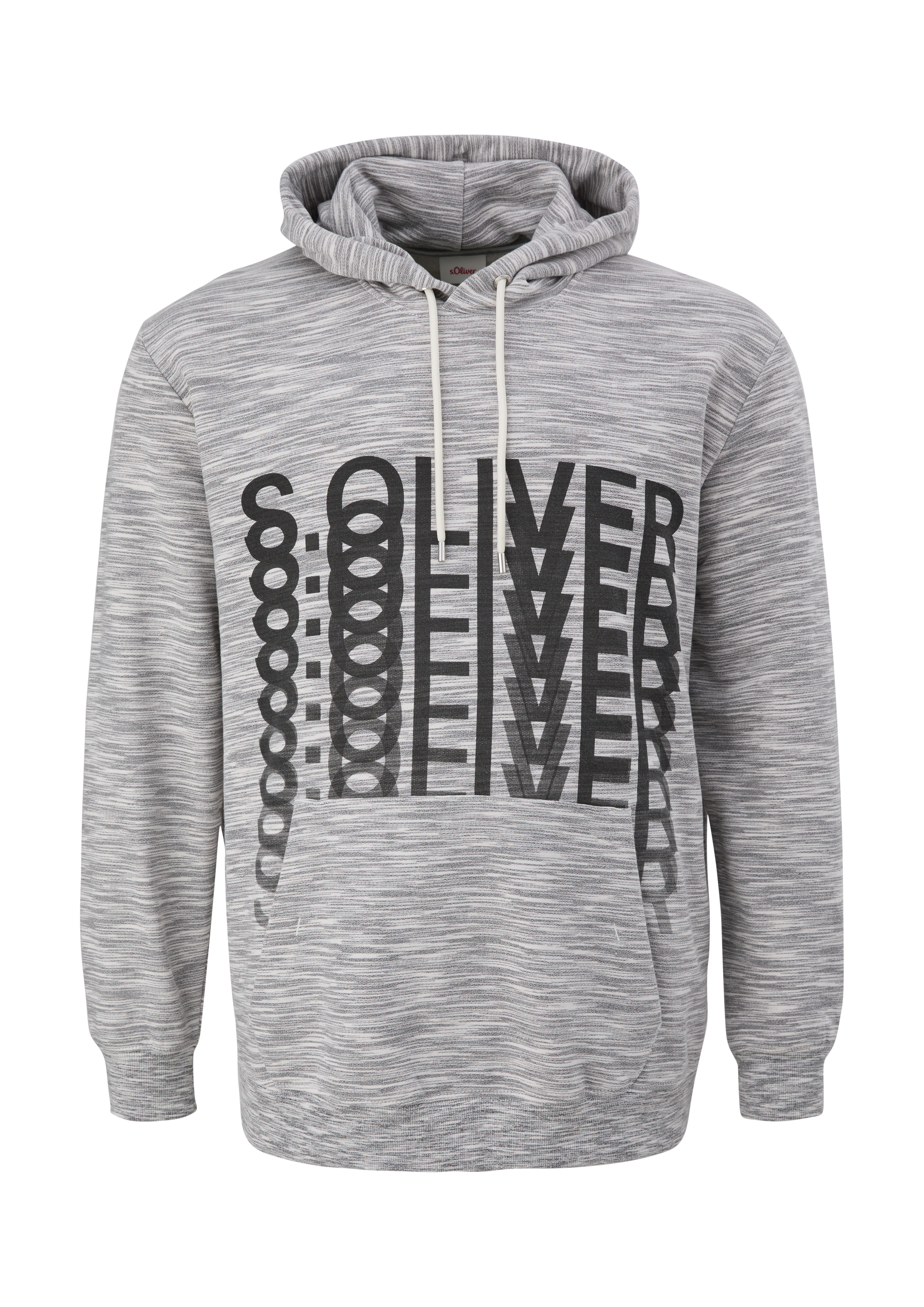 s.Oliver - Hoodie mit Frontprint, Herren, grau