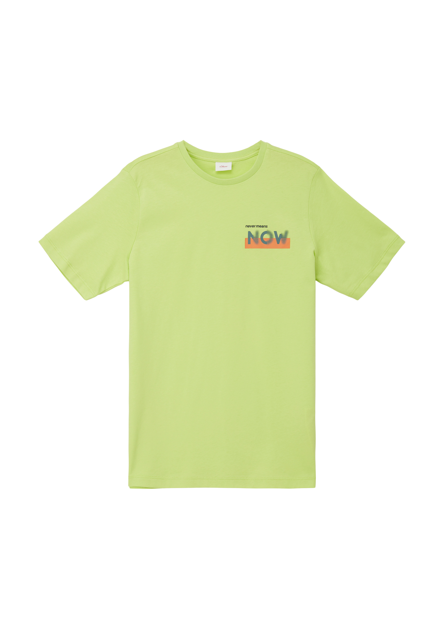 s.Oliver - T-Shirt mit Statement-Print, Jungen, grün