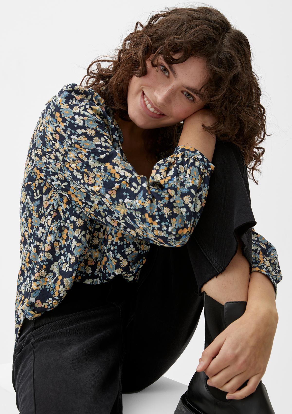 s.Oliver Tunic blouse with an all-over print