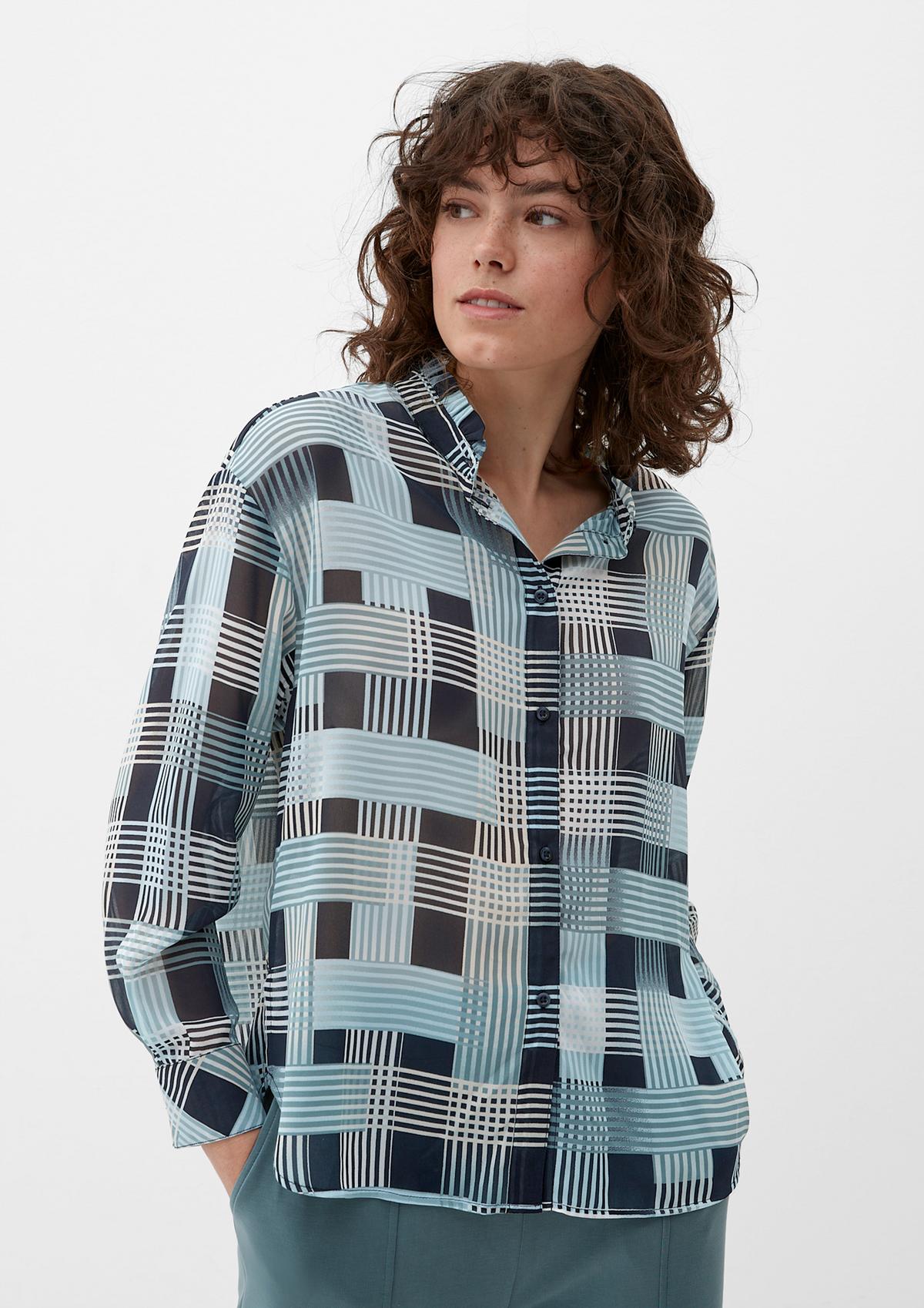 s.Oliver Blouse with a ruffle collar