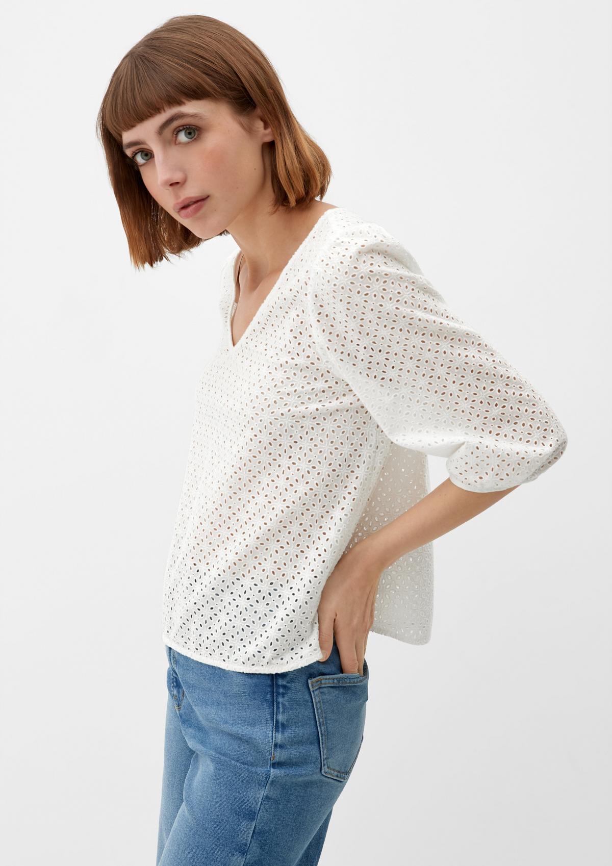 s.Oliver Blouse van broderie anglaise