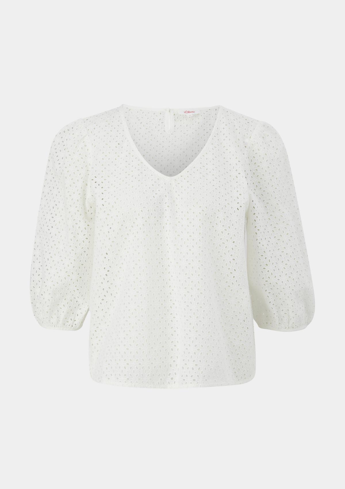 s.Oliver Blouse van broderie anglaise