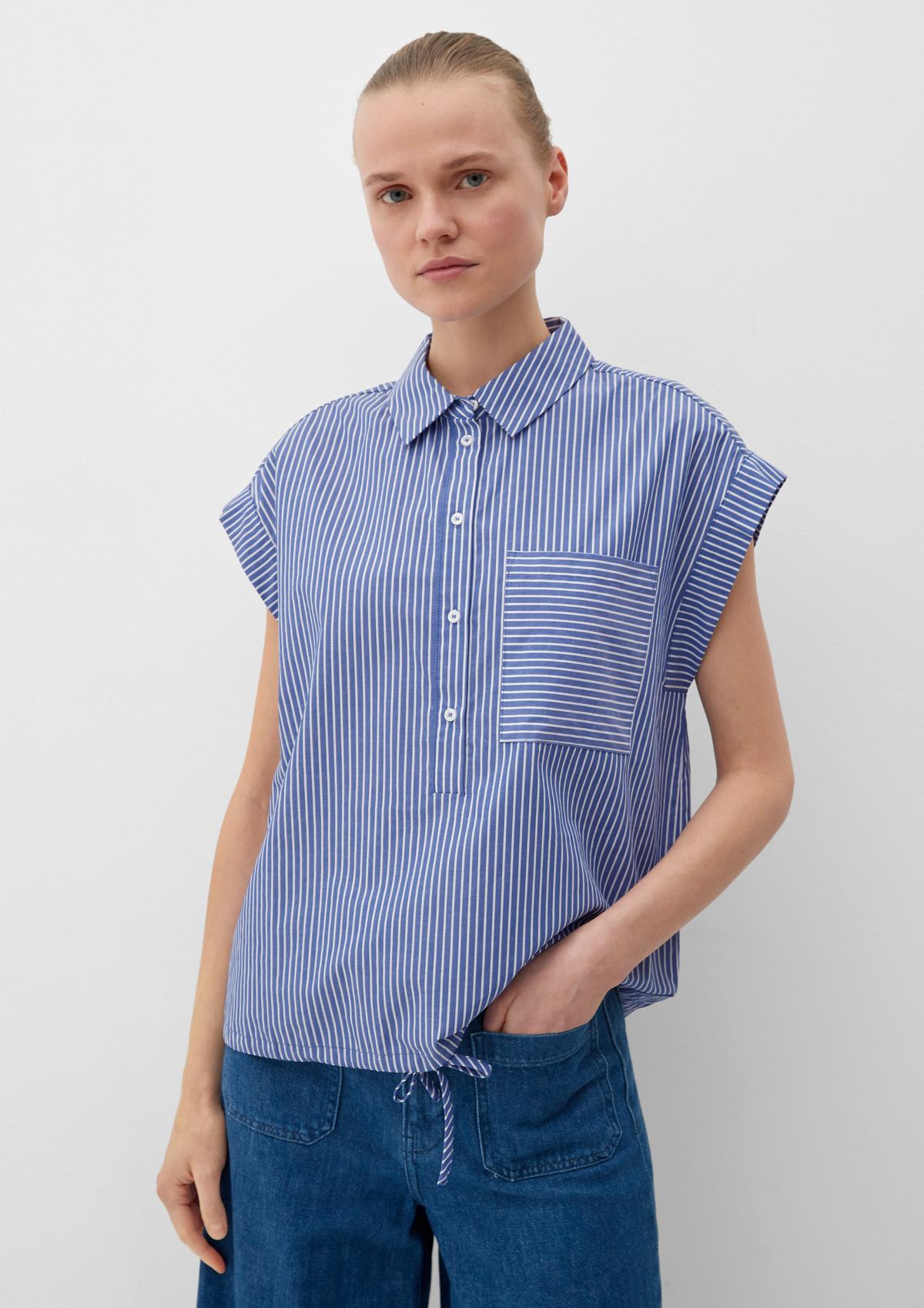 s.Oliver Cotton blouse with stripes